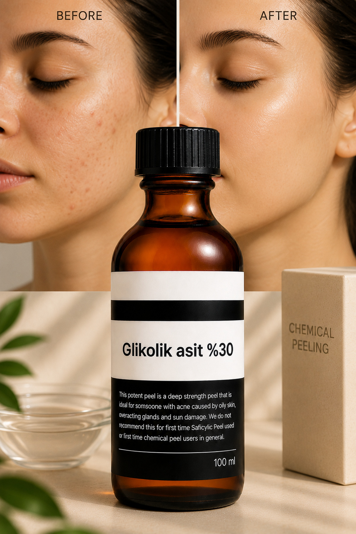 لایه برداری با اسید گلیکولیک 30% - یک لایه بردار قوی با اسید گلیکولیک که نتایج مراقبت حرفه ای از پوست را در راحتی خانه شما ارائه می دهد — jnee4 — تصویر 2 از 7