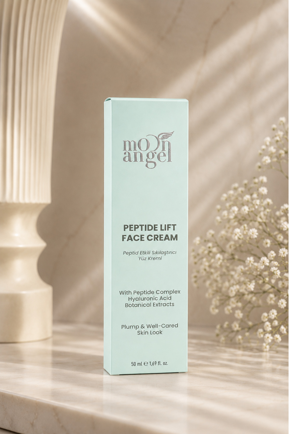 Kırışıklık Karşıtı Peptit Etkili Sıkılaştırıcı Cilt ve Yüz Kremi (Hyaluronic Acid Botanical Extracts) 50 ml — görsel 3