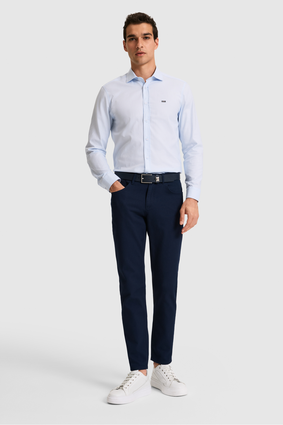 U.S. Polo Assn. Erkek Lacivert Kanvas Pantolon 50326183-VR033