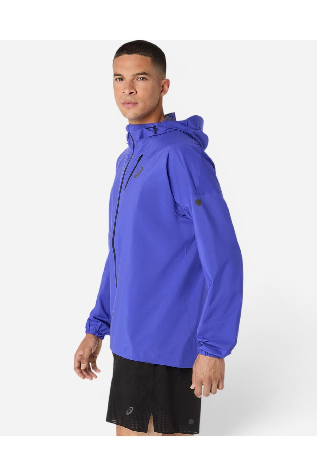 Asics FUJITRAIL ELITE WATERPROOF JACKET Erkek Mavi Ceket 2011D265