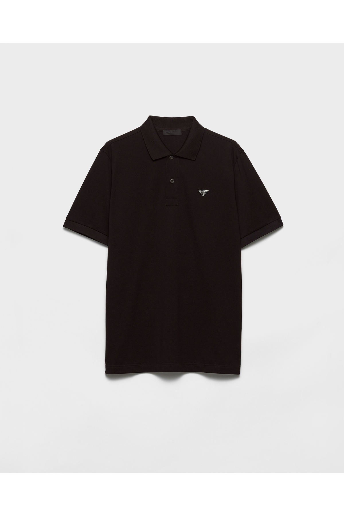 prada universal Special Cut Triangle Monologo Pique Polo Collar T-Shirt