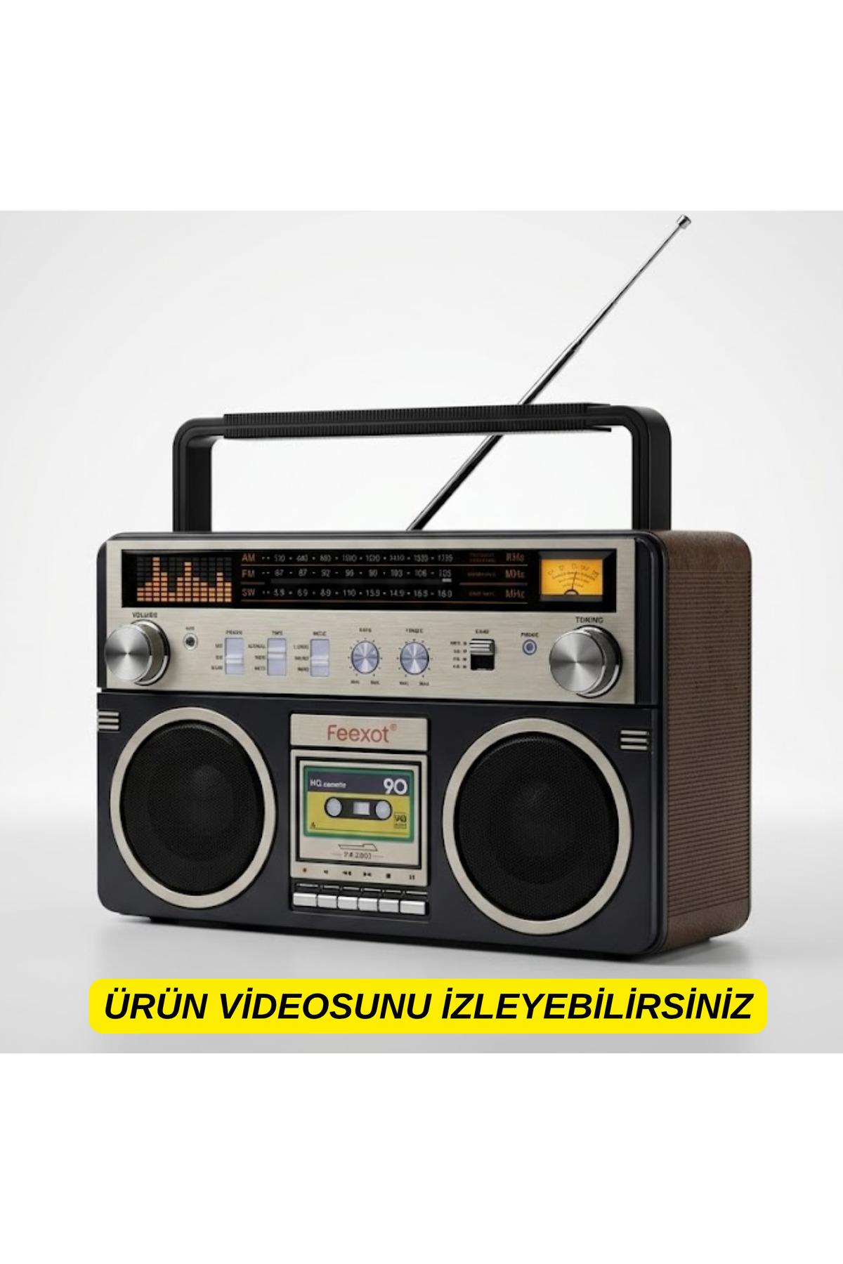 Dexxony DX-2508 Bluetooth Nostaljik Radyo Şarjlı Taşınabilir AM FM