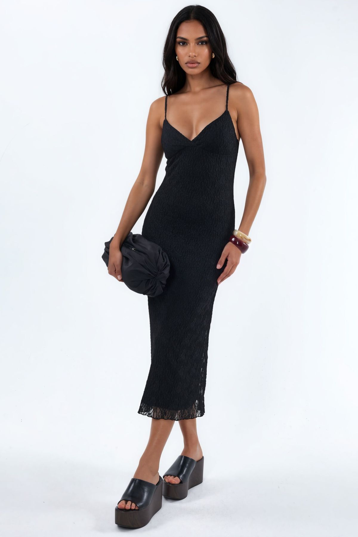 Hiccup V yakalı dantel bodycon midi elbise - Fiyatı, Yorumları