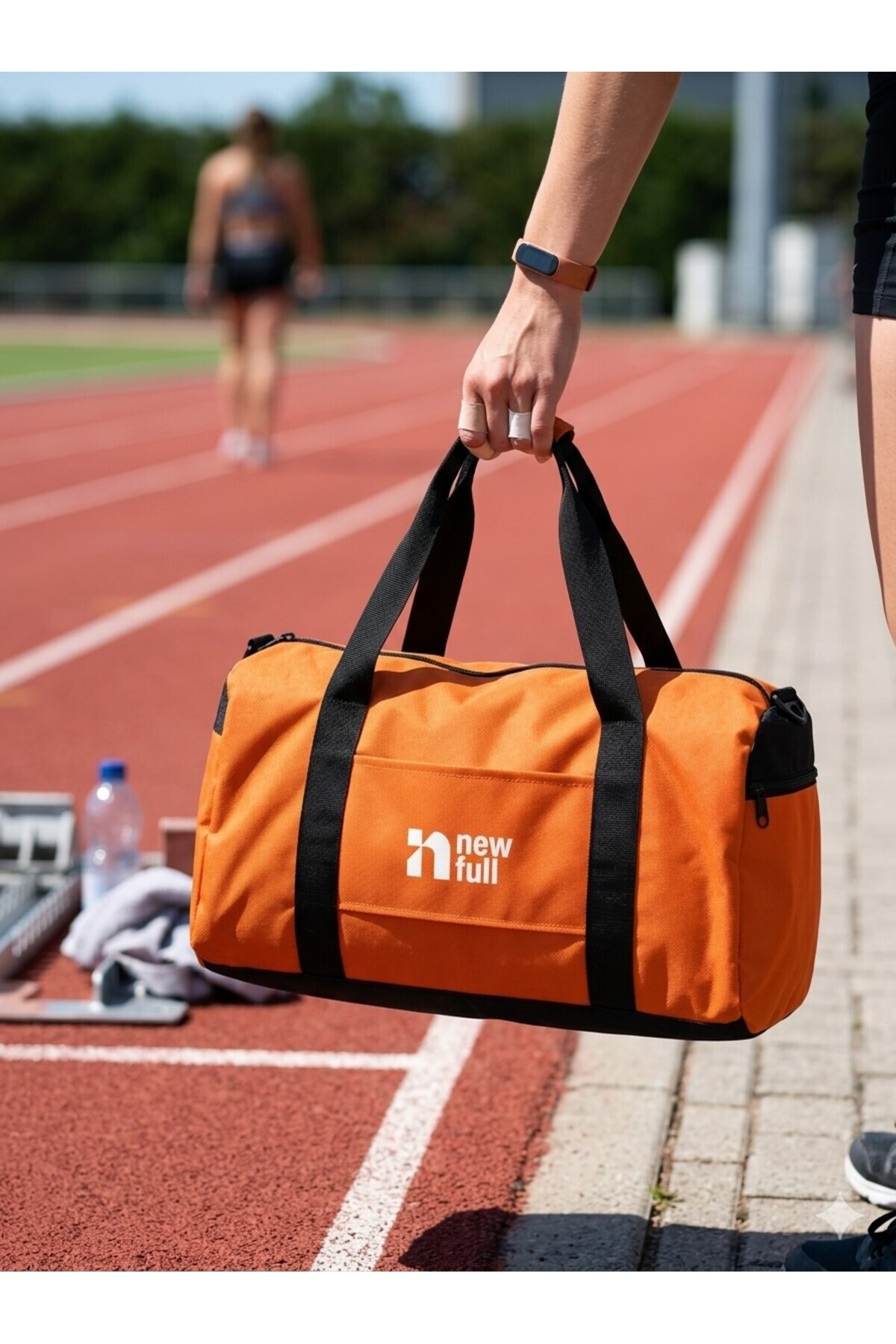 NEWFULL SPORT AYAKKABI BÖLMELİ ASTARLI SU GEÇİRMEZ SEYAHAT VE SPOR ÇANTASI-ORTA BOY görsel 4