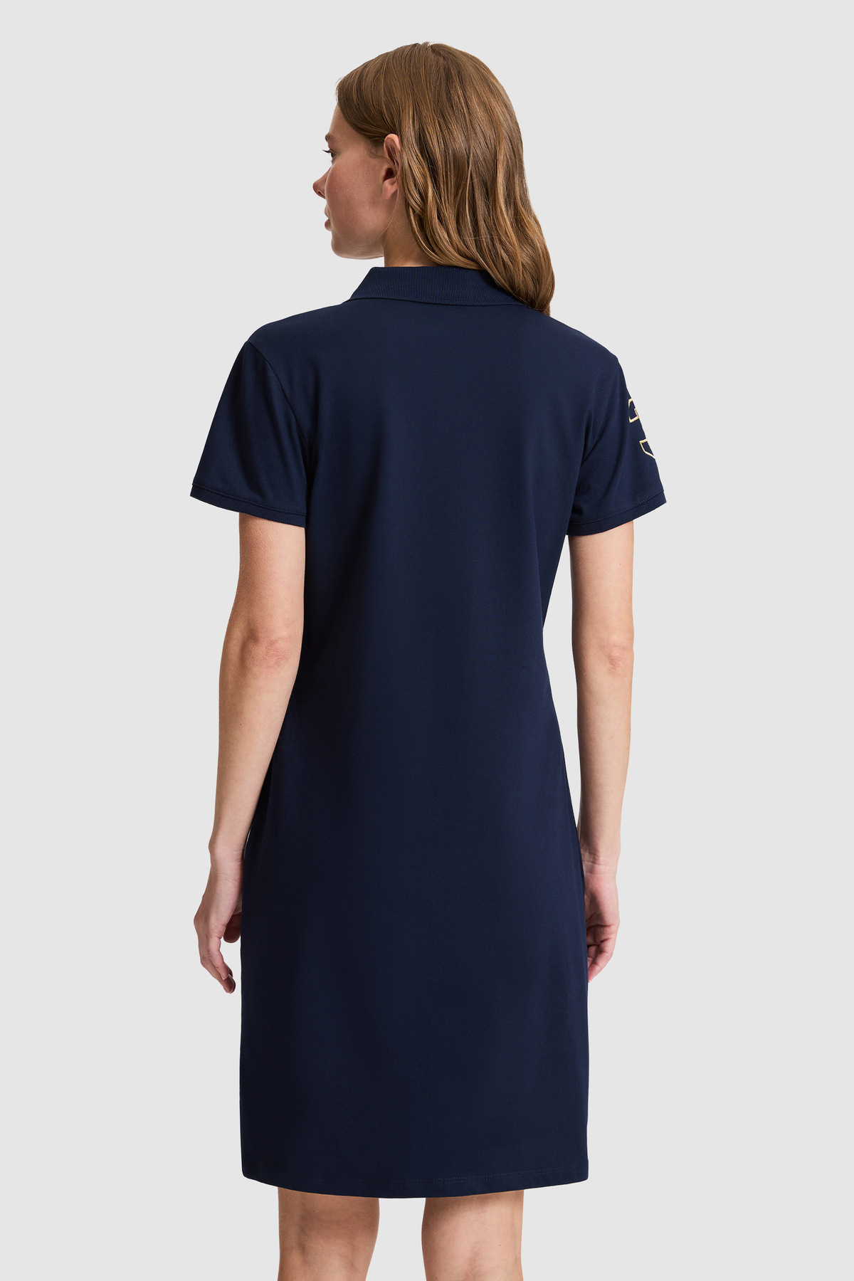 U.S. Polo Assn.  Kadın Lacivert Polo Yaka Örme Elbise 50321787-VR033 - Görsel 5