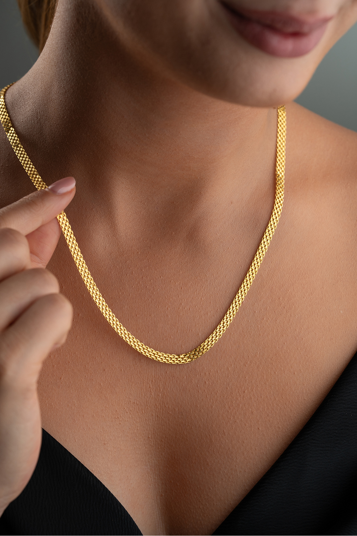Silvano Jewelry 925 Ayar Gümüş Hasır Zincir Kolye