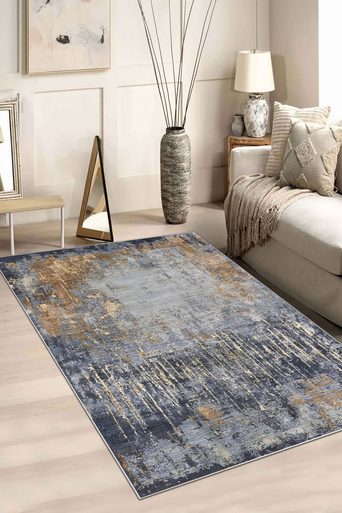 Salon Carpet Kitchen Carpet Runner Geometric Scandinavian Antiquated Digital Printing Washable carpet 9156