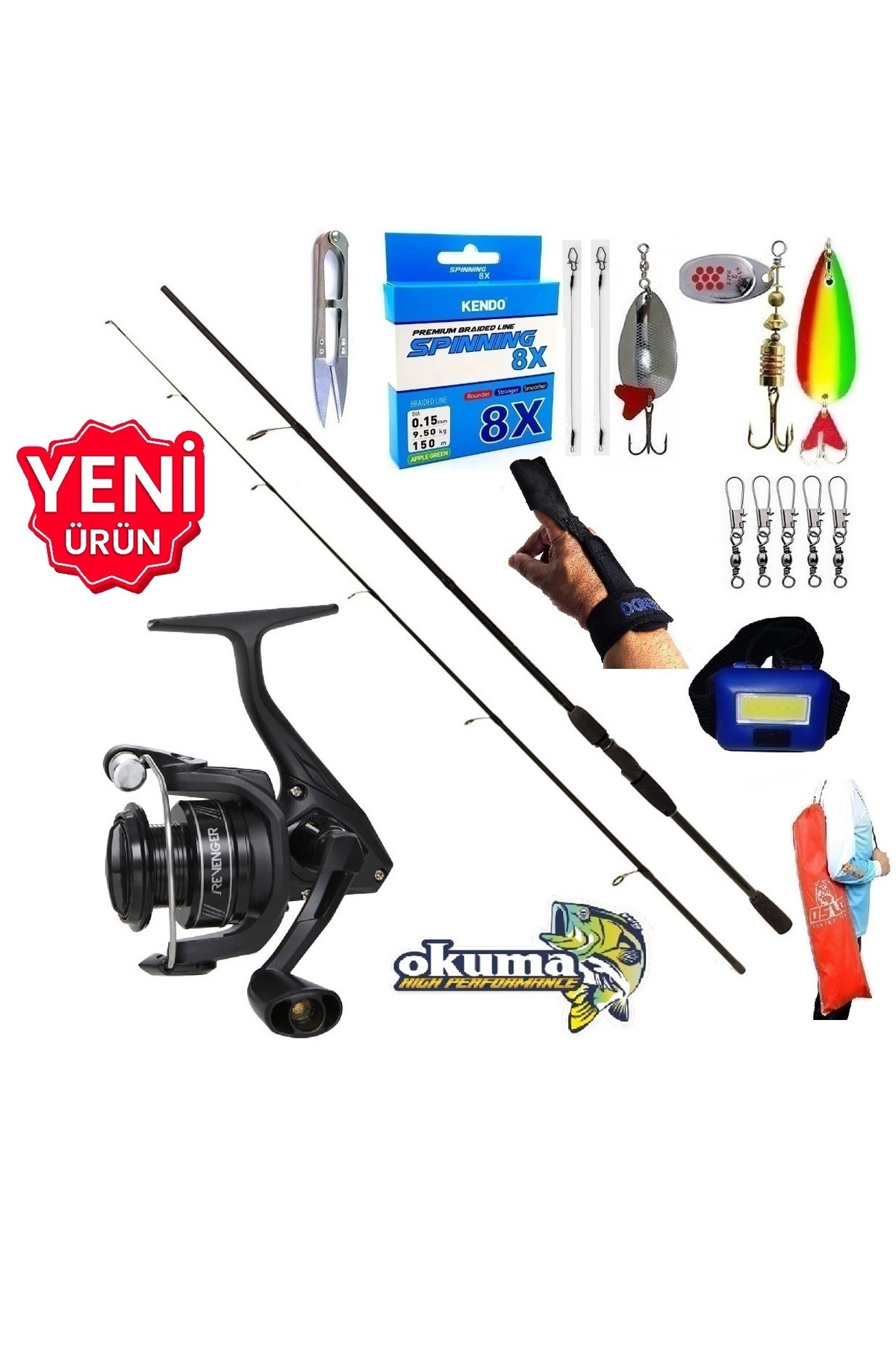 Okuma Revenger Rv-4000A 210cm 20-40gr Double Black Turna Spin Olta