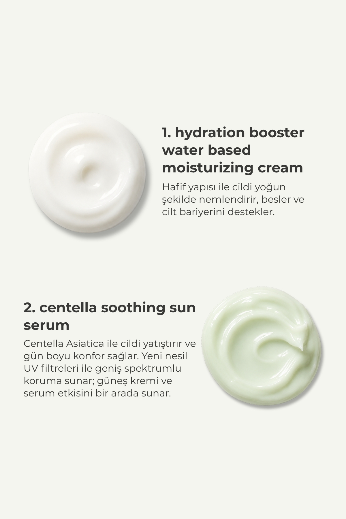 Yoğun Nem & Yatıştırma Seti, Nemlendirici + Güneş Koruyucu |Centella Asiatica, Niacinamide, Baobab — 211 — تصویر 2 از 5