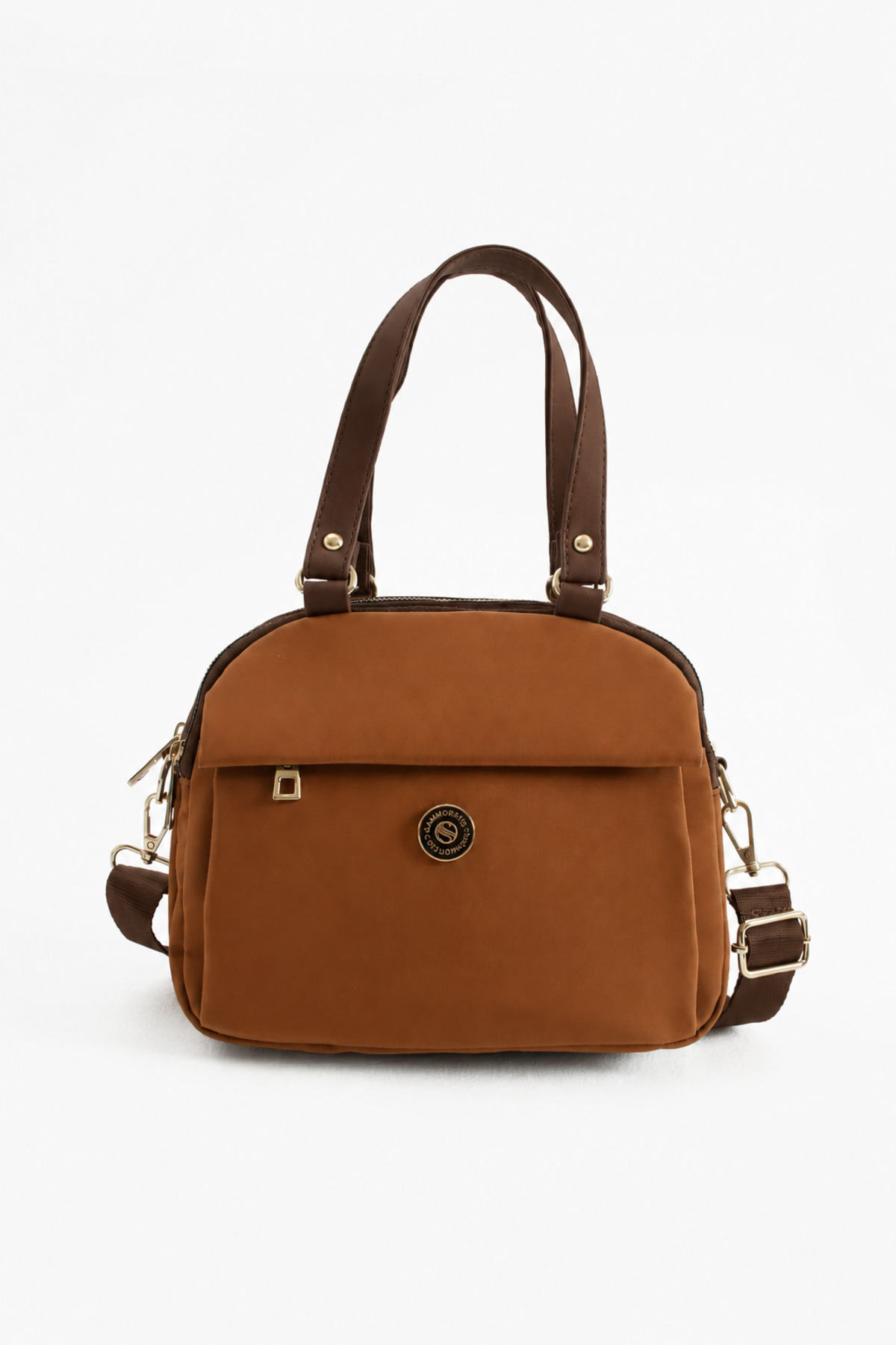 Women's Faux Leather Smart Casual Shoulder and Handbag with Adjustable Cross Strap