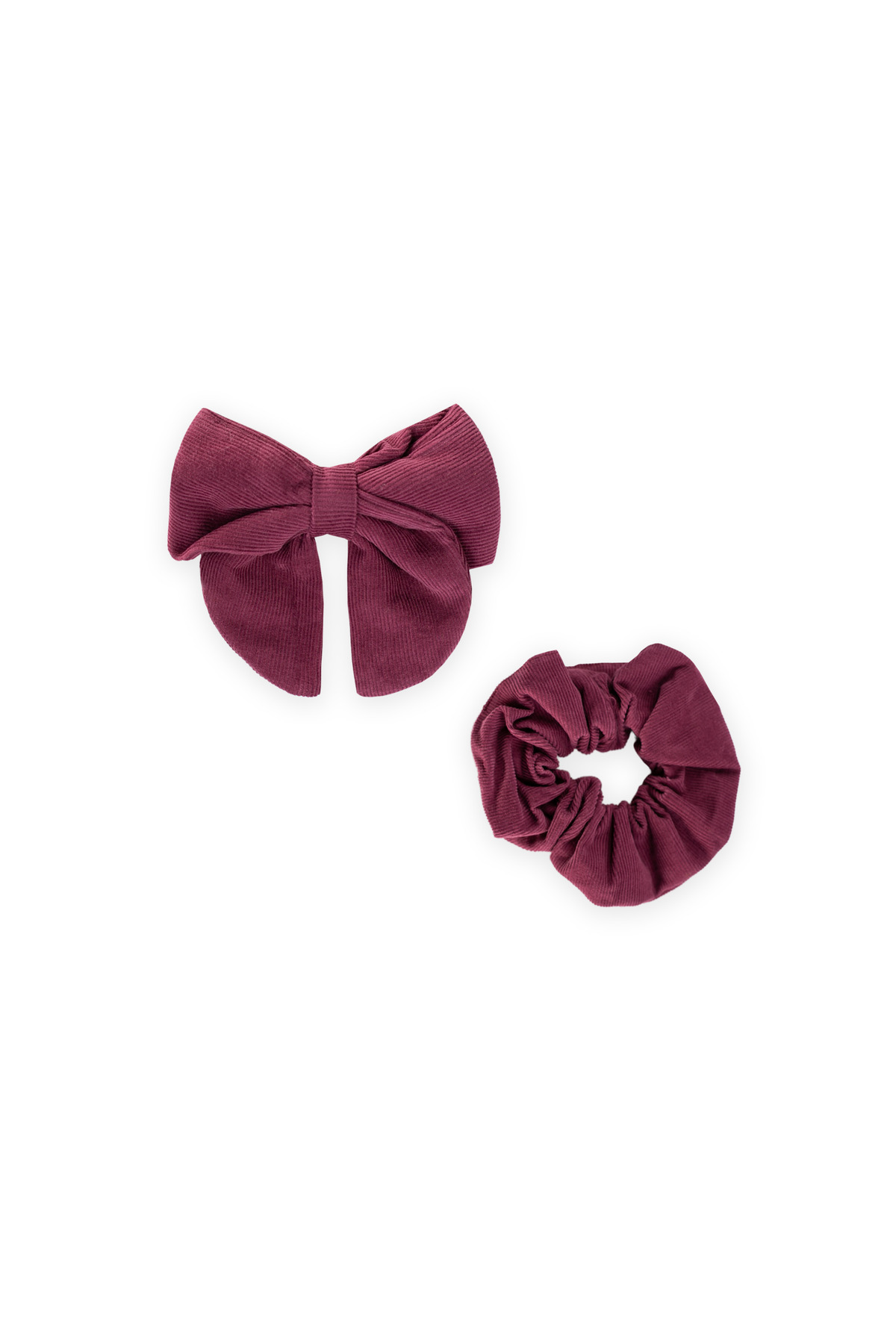Cigit Ribbon and Elastic Hair Clip with Powder Pink Flowers - Trendyol