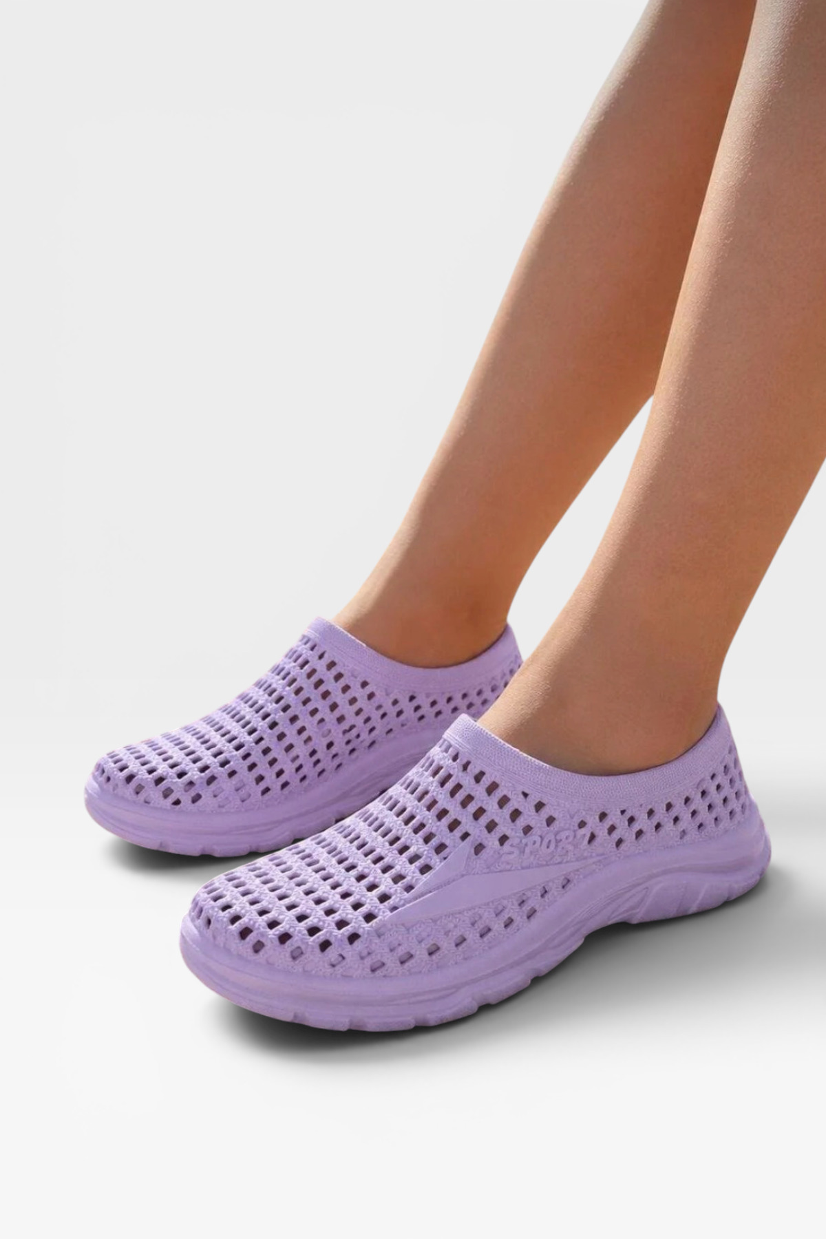 Liger Unisex Yazlık Çok Amaçlı Havuz Plaj Bahçe Anatomik Yumuşak Taban Günlük Ayakkabı Lila görsel 2