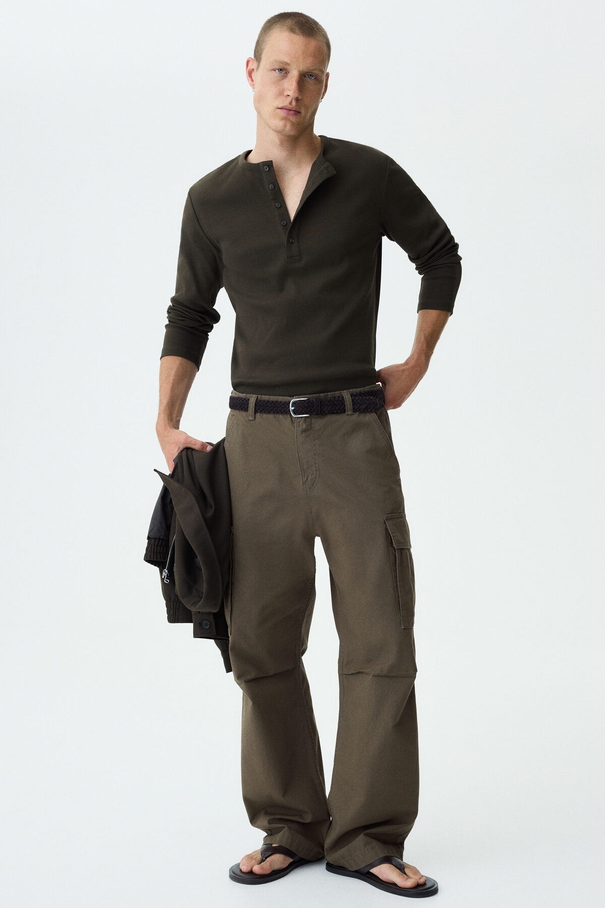 شلوار کارگو مدل Relaxed Fit اچ اند ام شلوار H&M