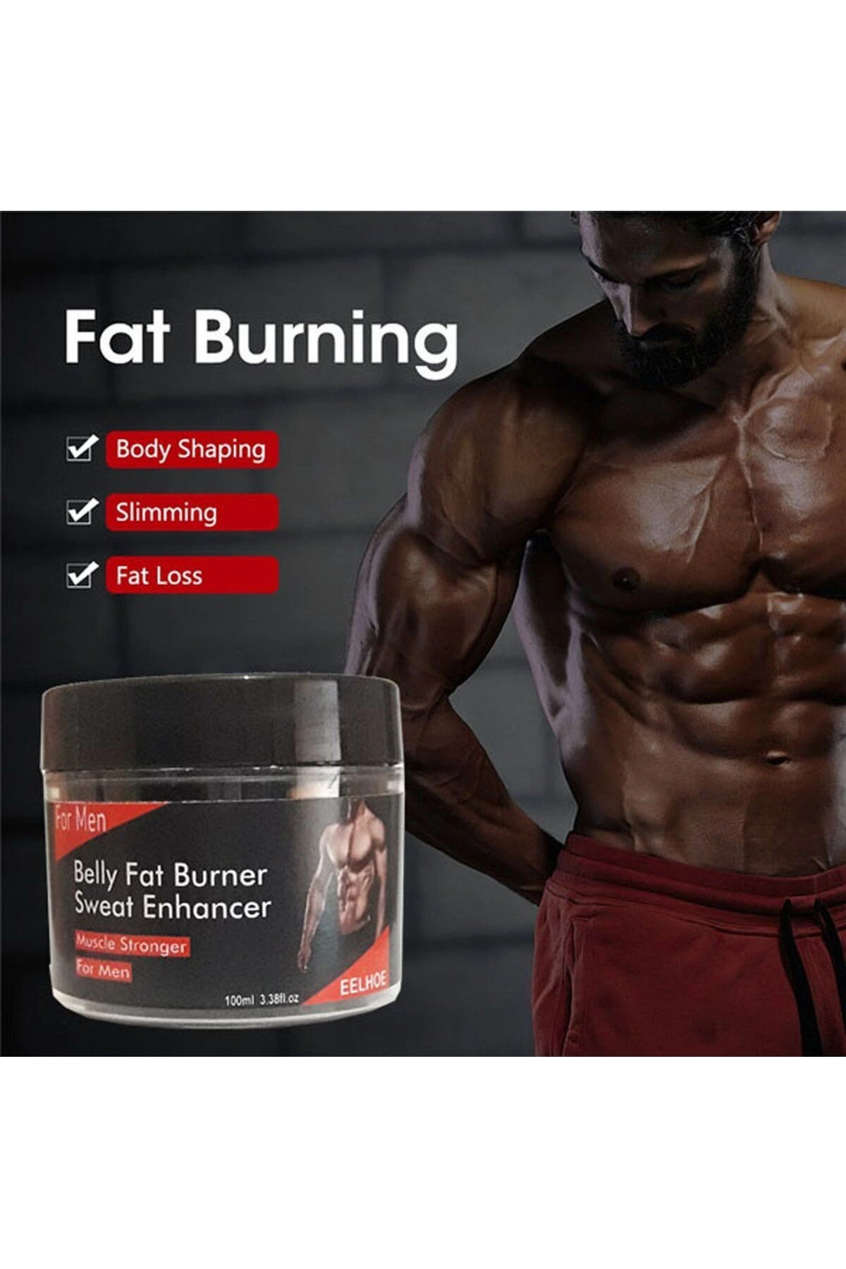 Belly Fat Burner For Man - Erkek Hızlı Krem 100ML — GU-EYF-19291-VIALIVA01 — تصویر 3 از 5
