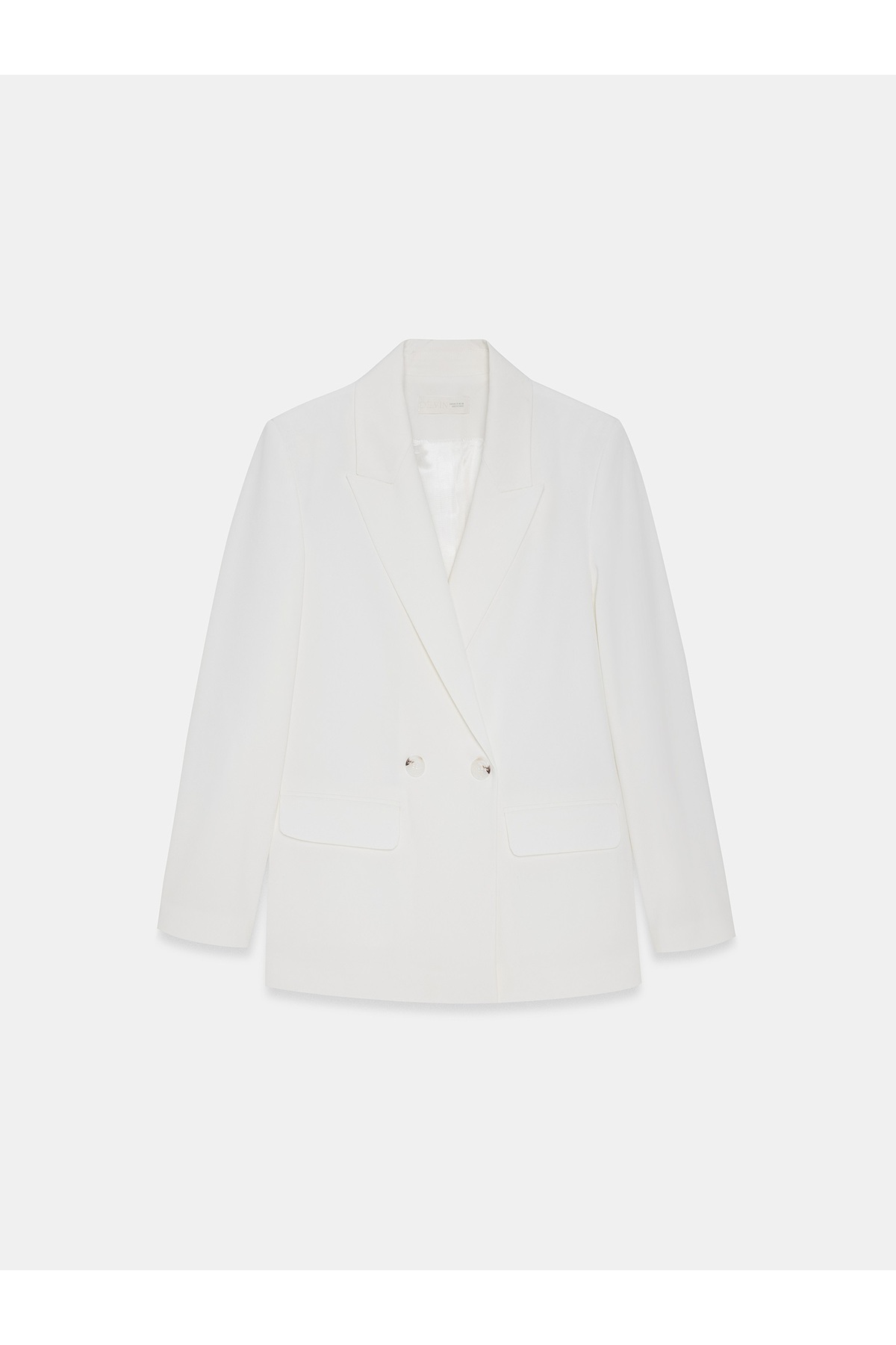 Dilvin 60812 Saten Blazer Ceket-Beyaz görsel 6