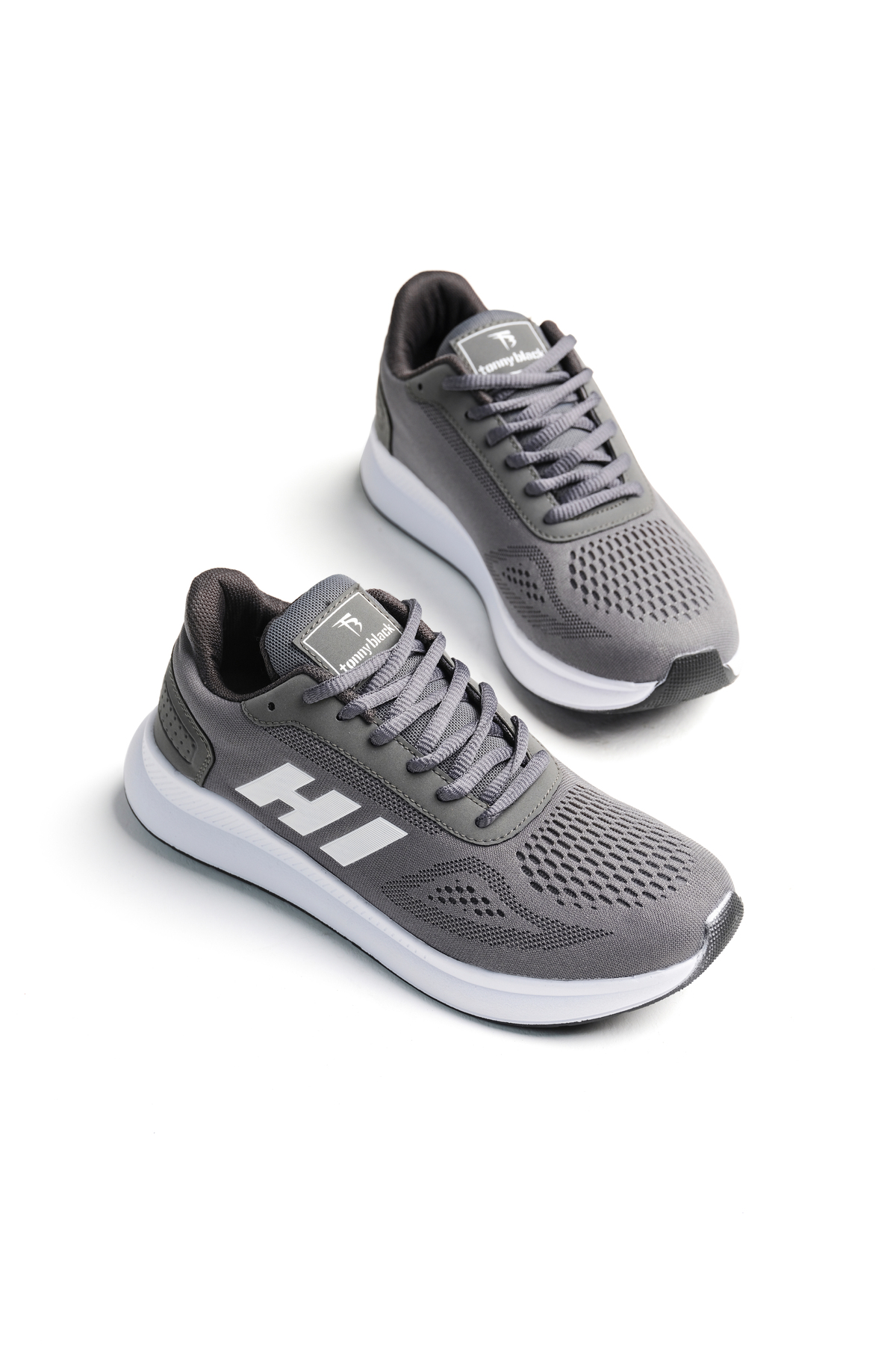 Tonny Black Unisex Füme Rahat Kalıp Hafif Esnek Şeritli Sneaker