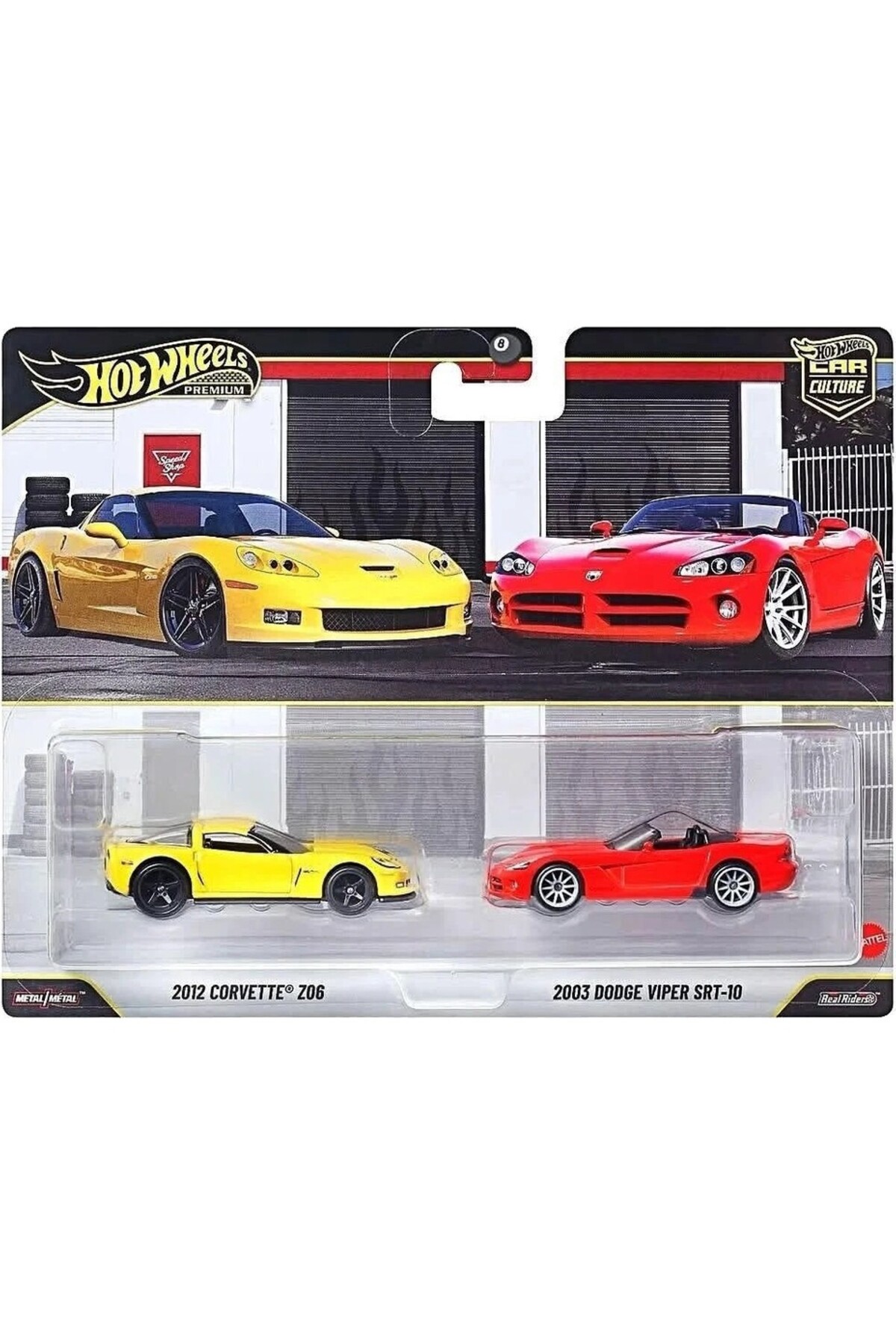HOT WHEELS 1:64 Premium Car Culture 2'li Paket 2002 Corvette Z06