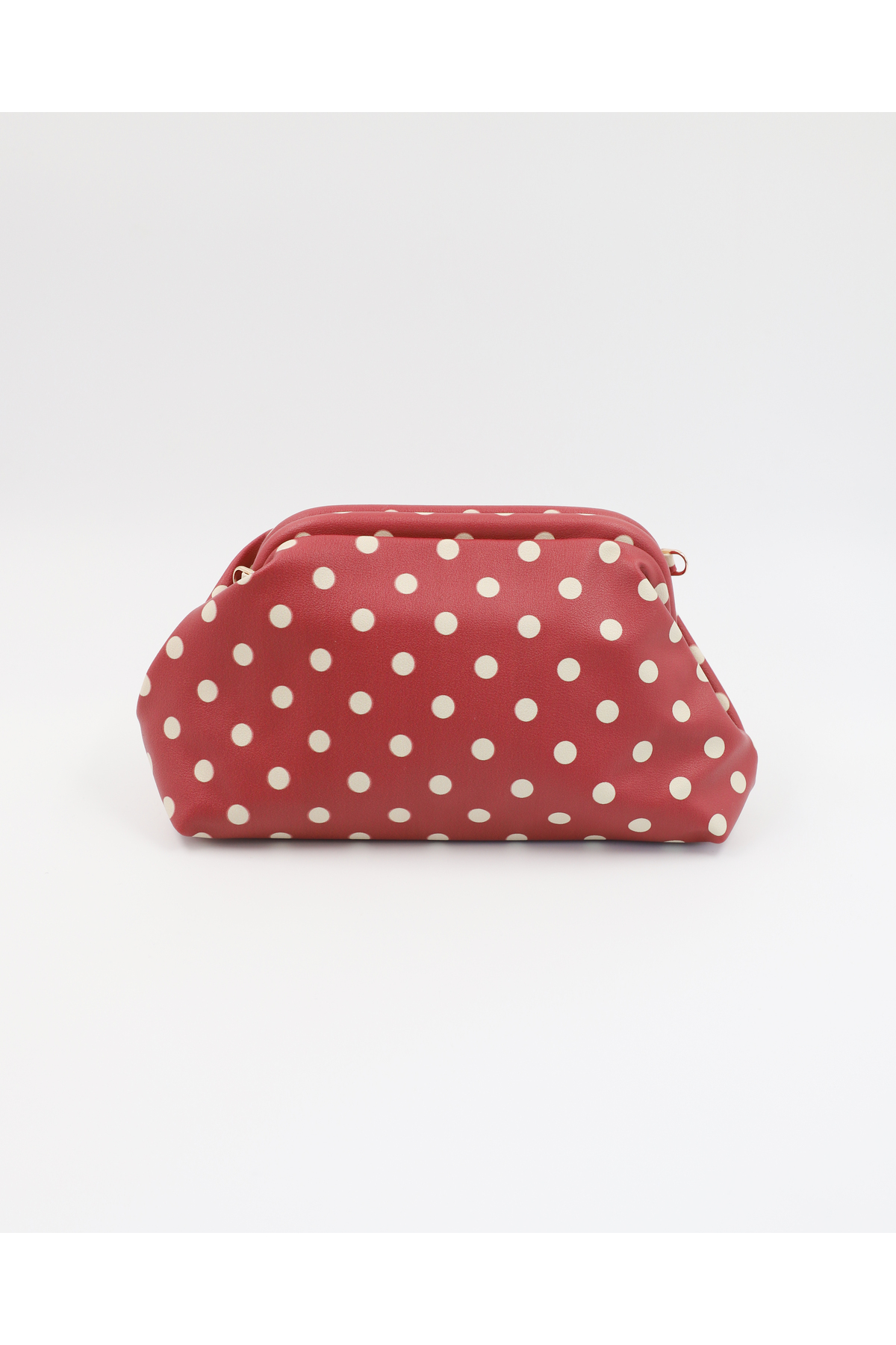 Women's Polka Dot Clutch Bag with Chain Strap