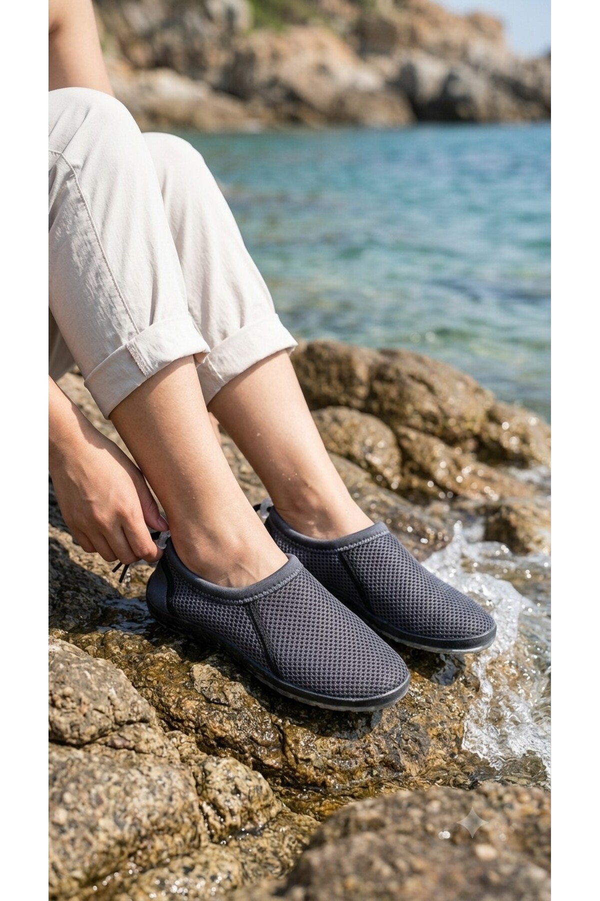 Moda Frato BEACH-70 Unisex Aqua Deniz Ayakkabısı Suya Dayanıklı Kaydırmaz Taban Sörf Havuz Plaj Ayakkabısı