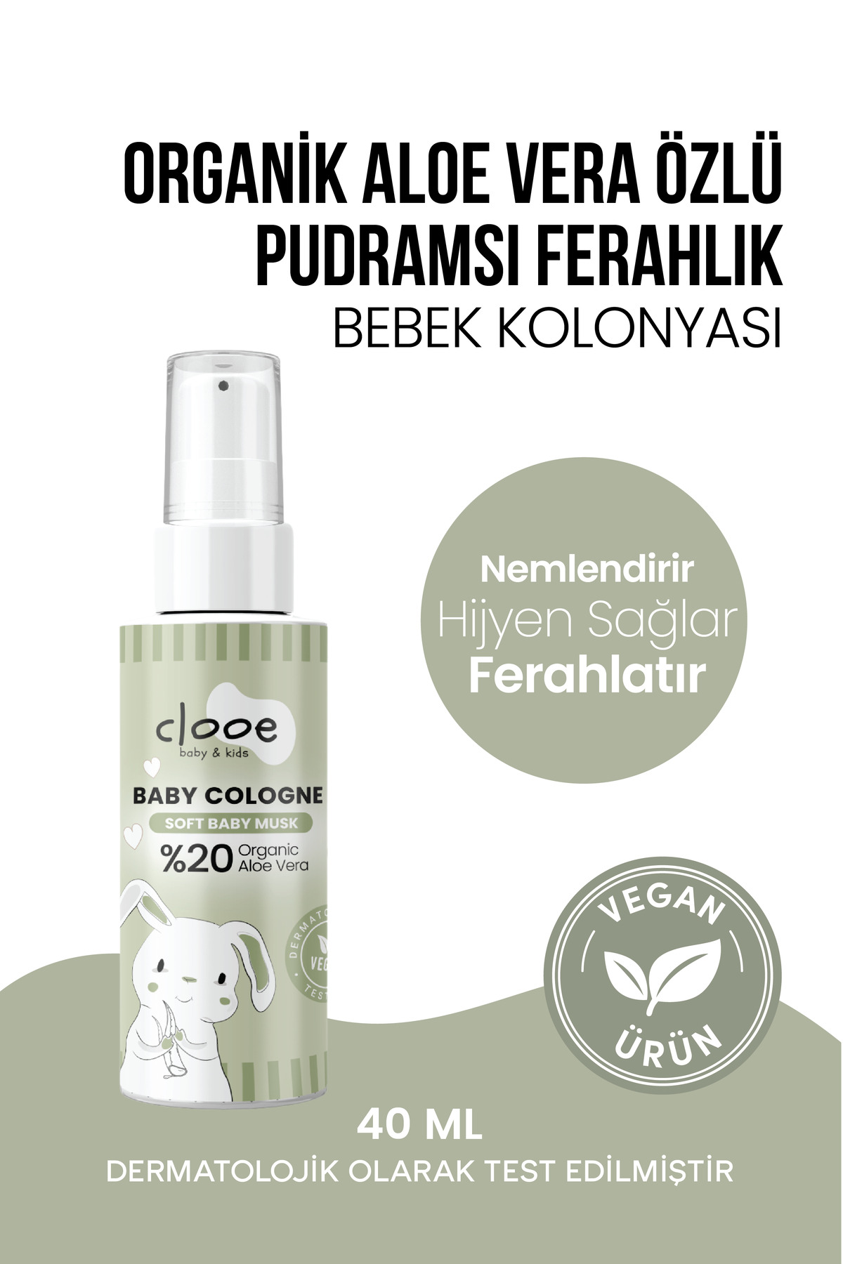 Vegan Bebek Kolonyası Seti Organik Aloe Vera Özlü Karma Paket 8x40ml — PKA054 — تصویر 4 از 8