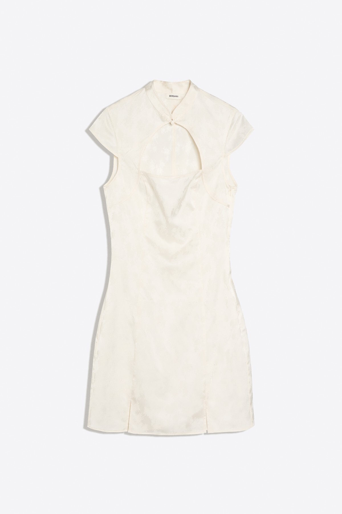 Bershka Jakarlı saten mini elbise görsel 2