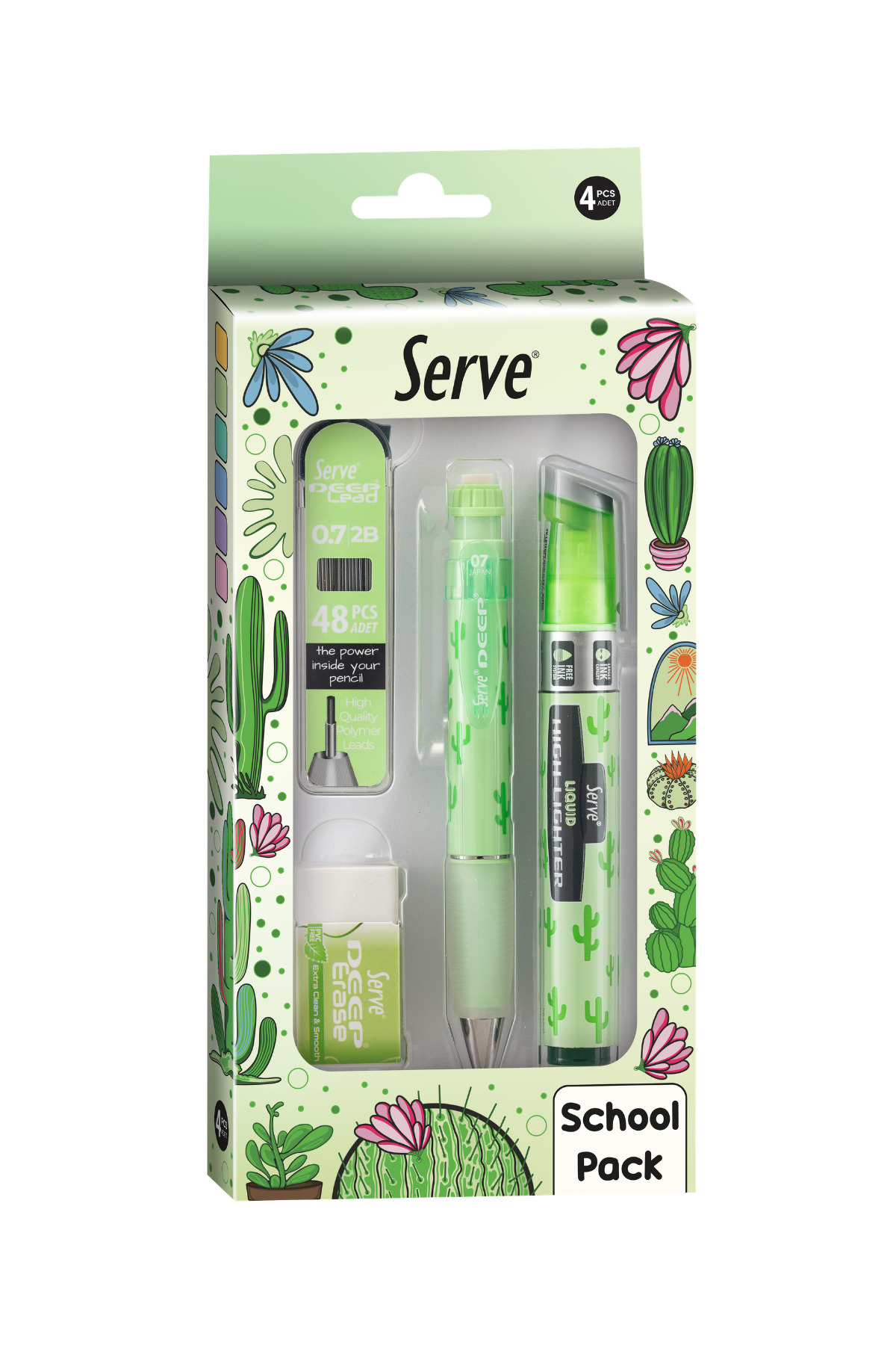 Serve Deep Dörtlü Set Doğa Serisi 07mm