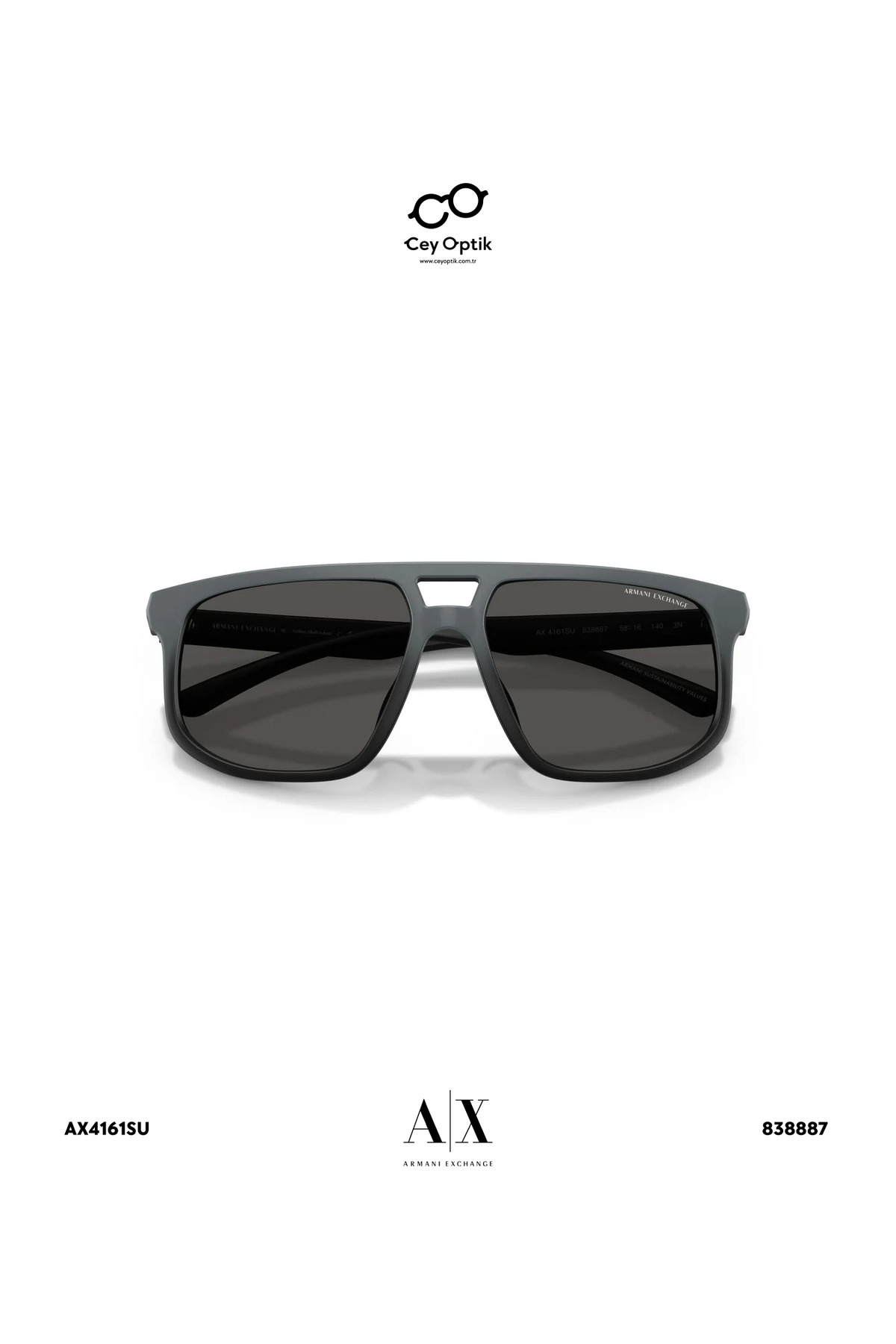 عینک آفتابی مردانه - AX4161SU - 140/16/58 آرمانی اکسچنج عینک آفتابی Armani Exchange