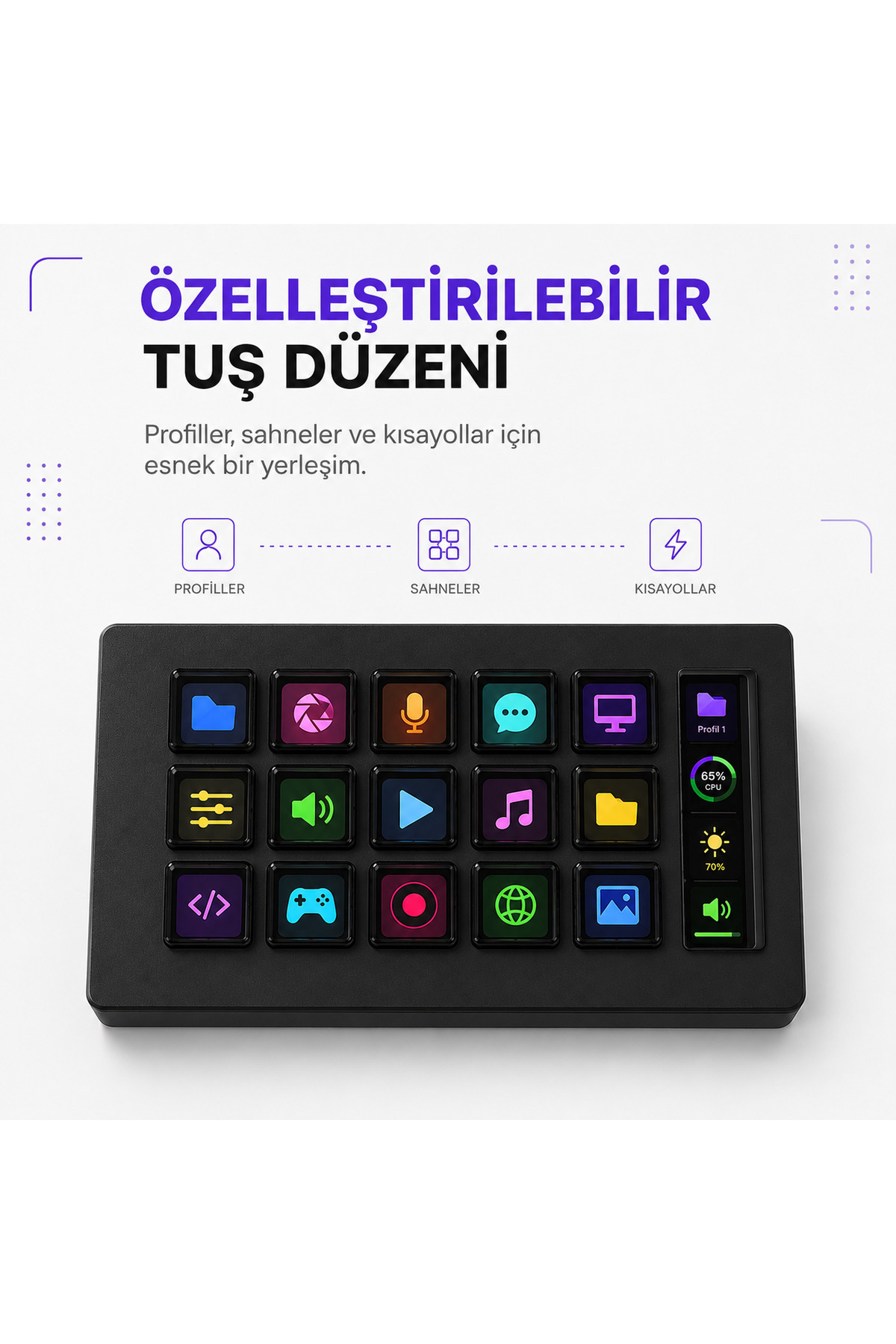 Exem Shop Stream Deck Siyah Renk - Fiyatı, Yorumları