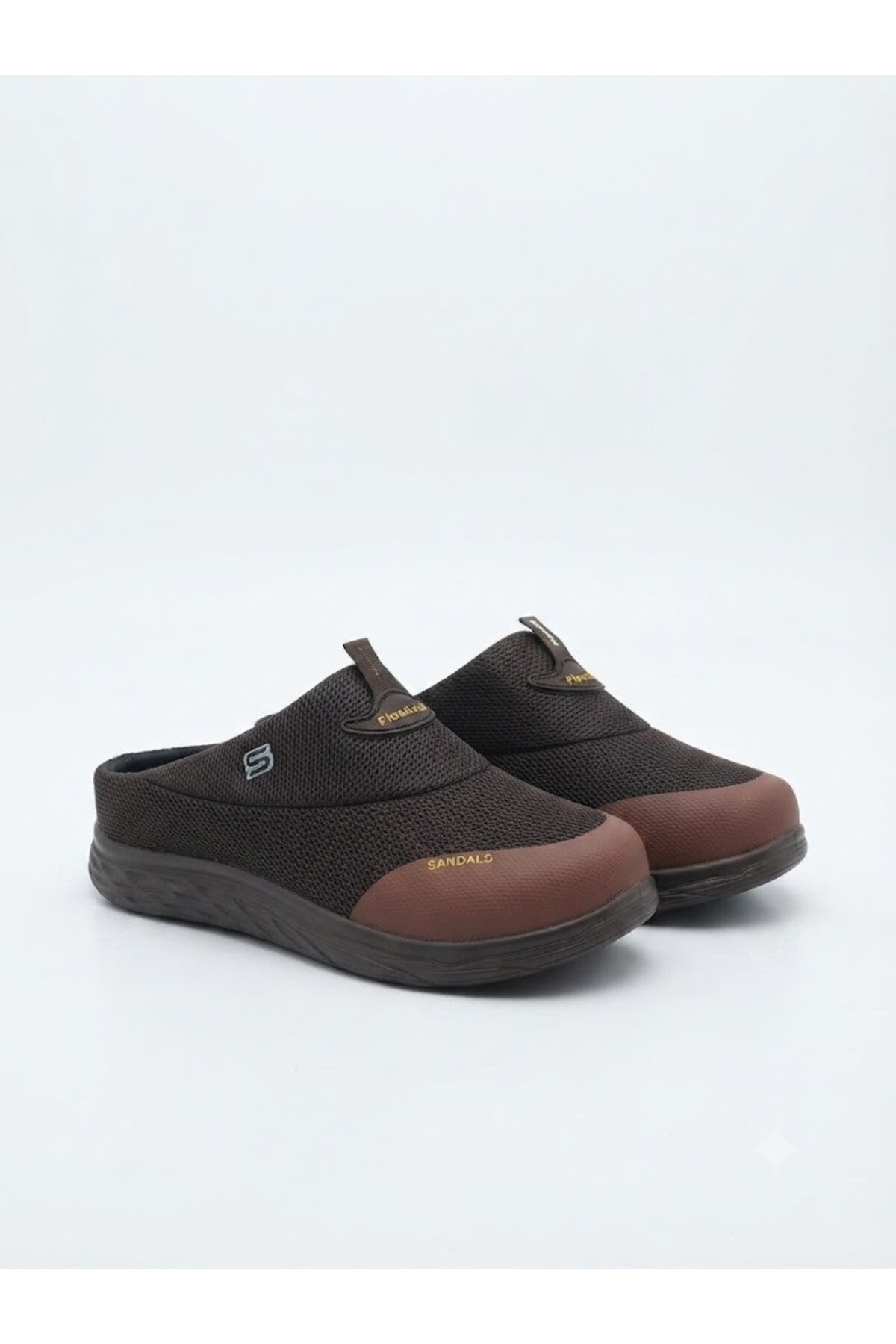 Men's Orthopedic Mesh Sabo Doctor Nurse Hospital Chef SlippersSS001-0558 Bitter Coffee