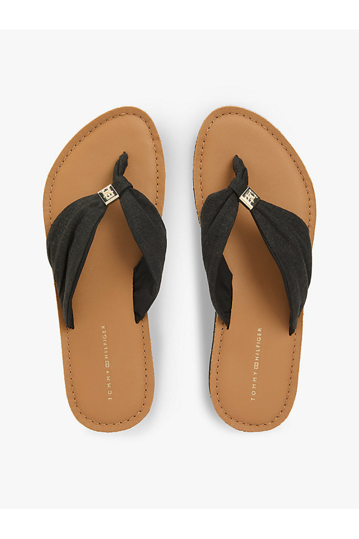 Tommy Hilfiger Kadın TH Footbed Summer Deri Sandalet görsel 3