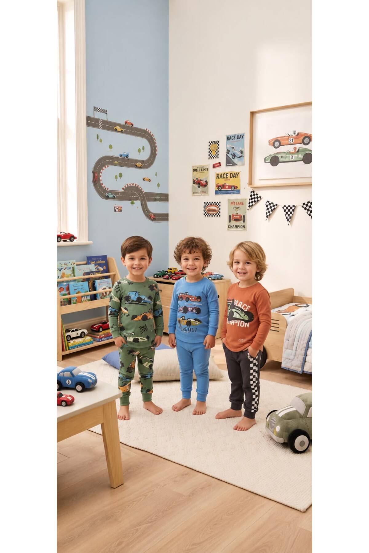 ciklet kids Children's Top and Bottom Pajama Set, Set of 3