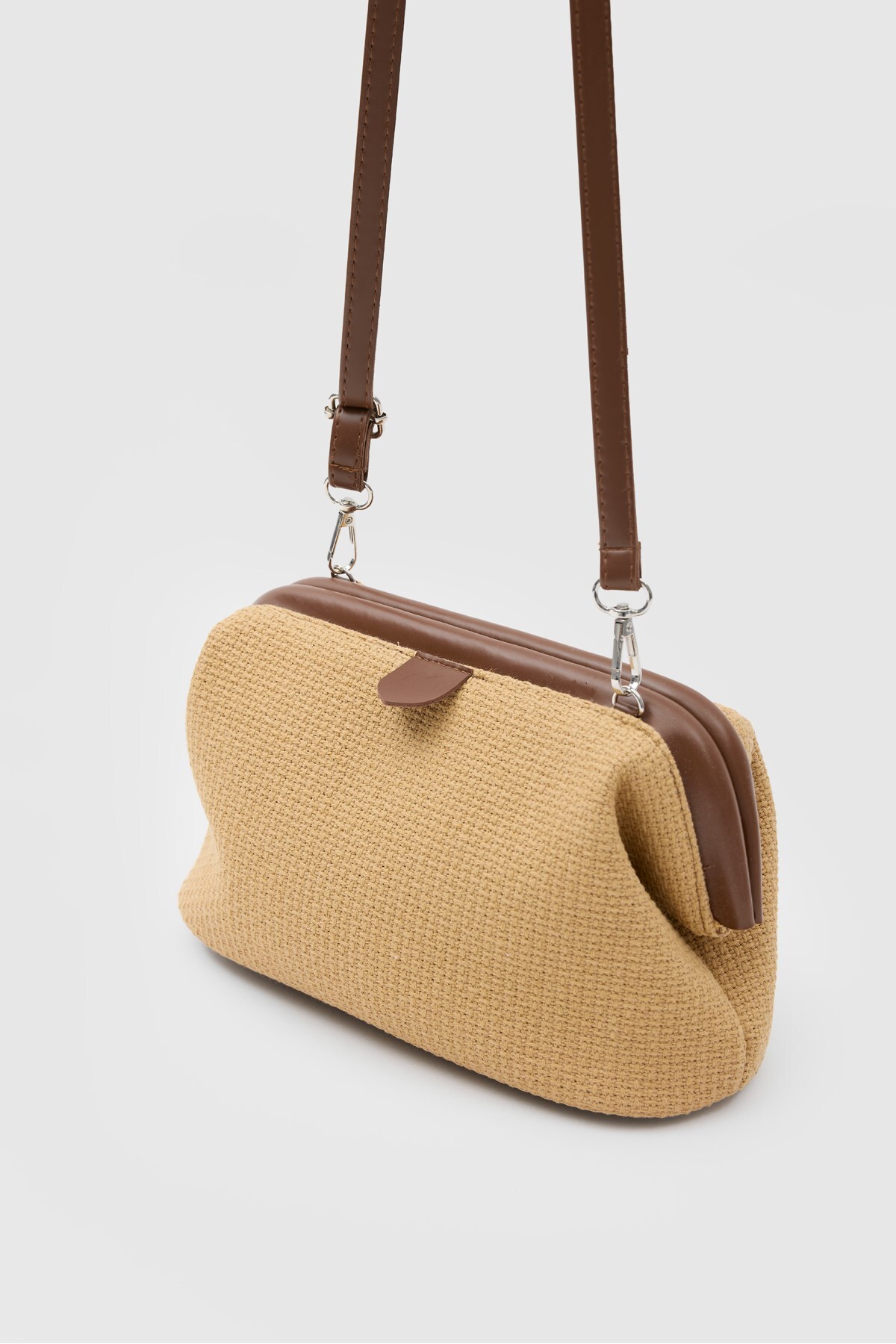 Shule Bags Cois Naturel Burslu Çapraz Çanta Taba görsel 2