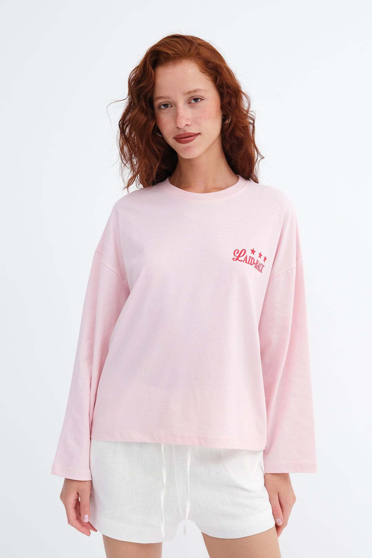 Addax Printed Long Sleeve T-Shirt P10735
