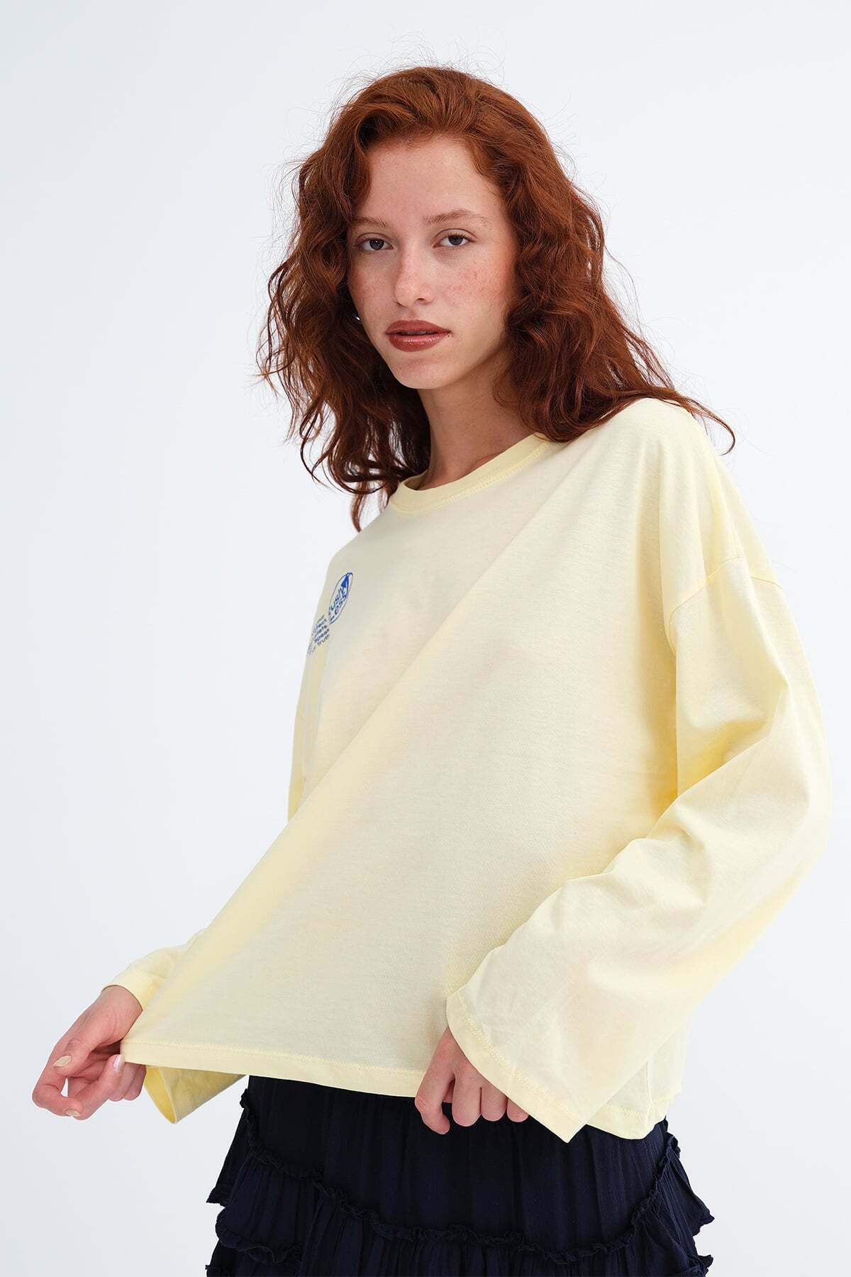 Addax Printed Long Sleeve T-Shirt P10734