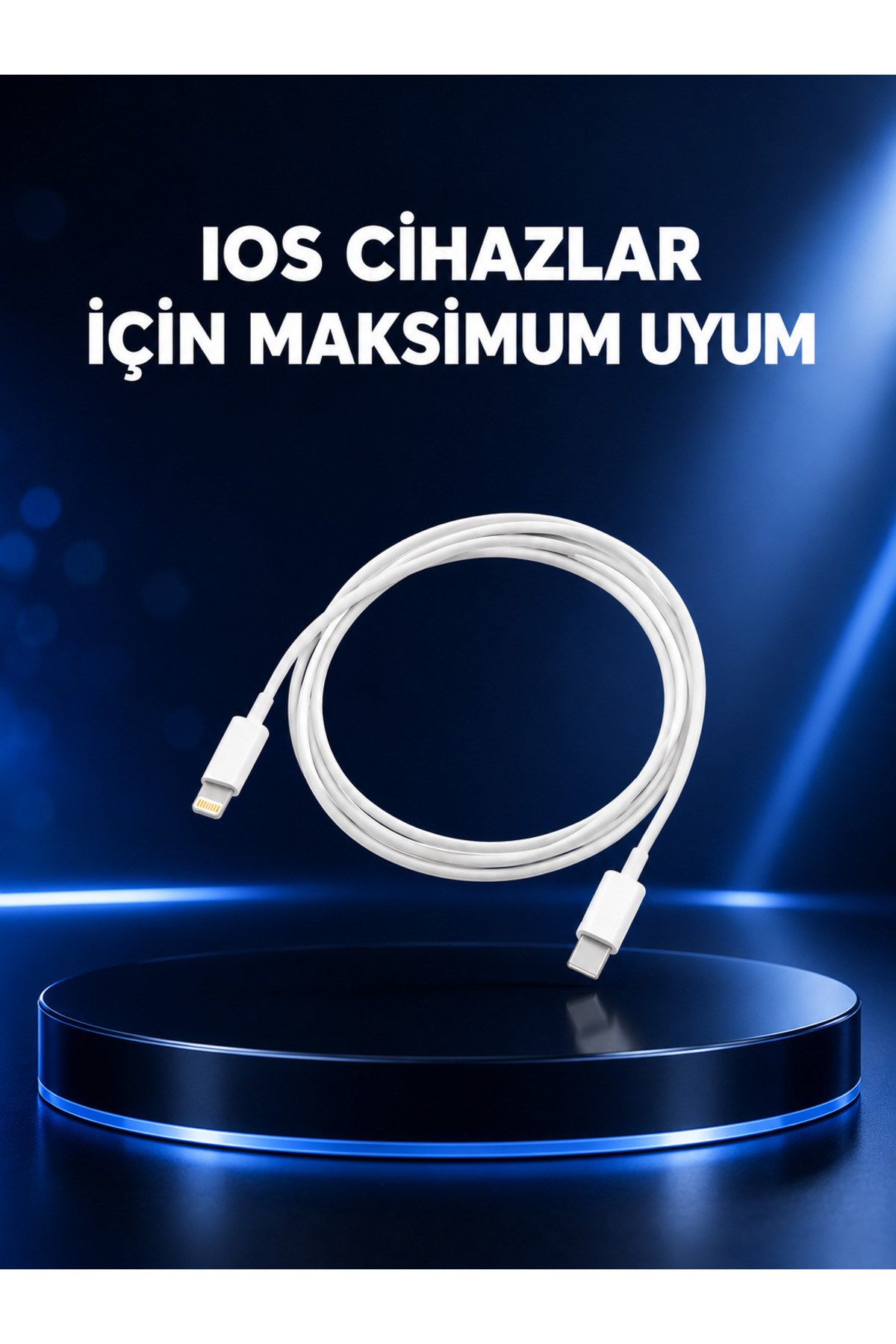 markentegra 30W Type-C Lightning Hızlı Şarj Kablosu 1.2m iPhone Uyumlu Akıllı Telefon