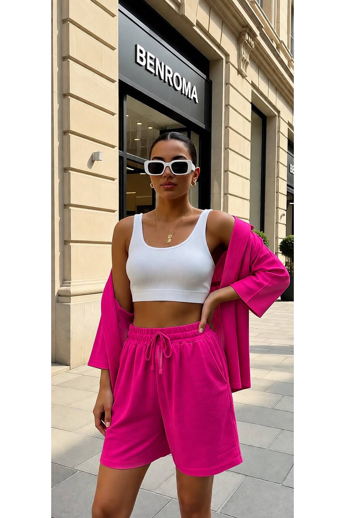 BENROMA Kimono Shorts and Top Set