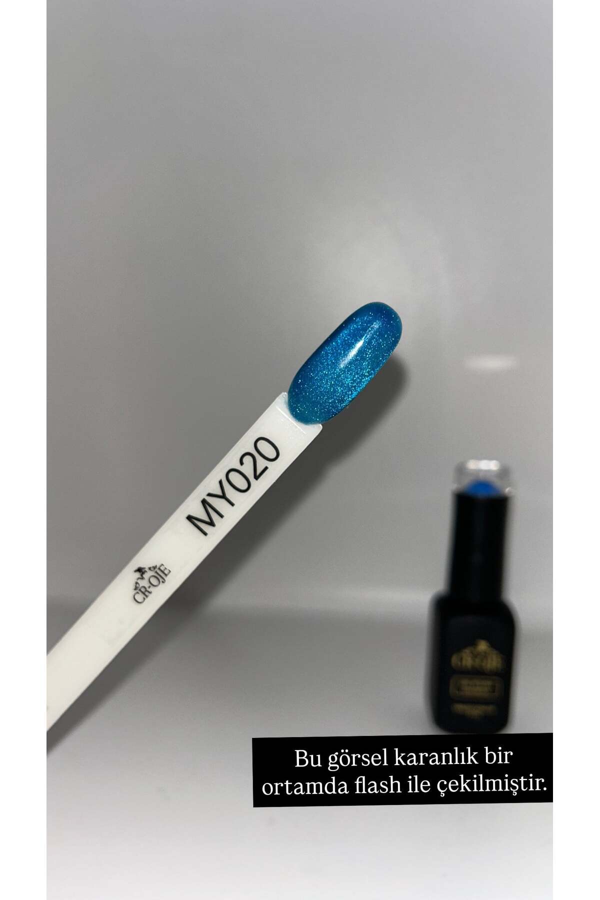 Korean Cat Eye Kristal Efektli Manyetik Cat Eye / Kedi Gözü Kalıcı Oje - MY020 (5 ML) — رنگارنگ yenicateyeserisi — تصویر 3 از 4