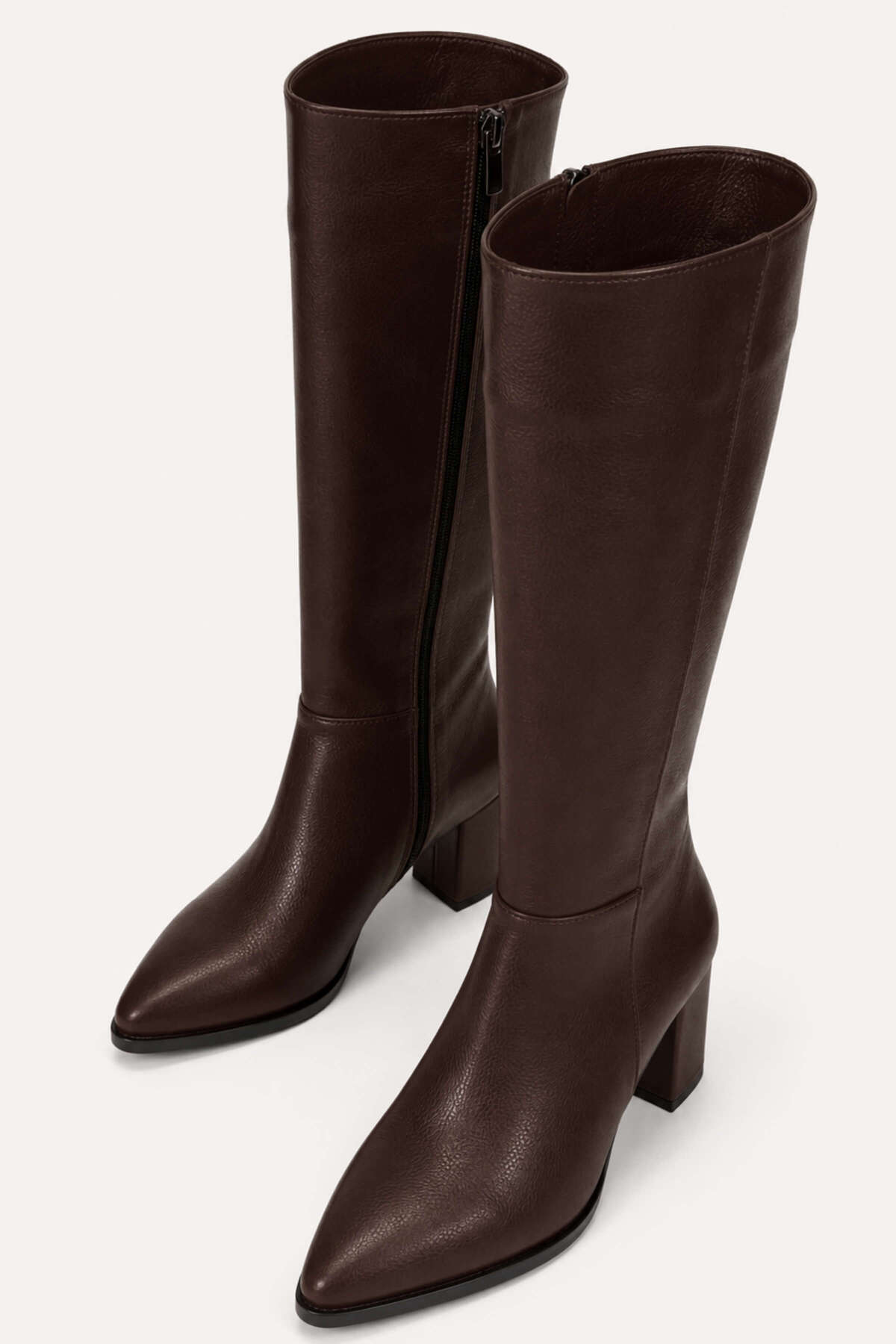 MY BAYAN SHOES Kahverengi Kadın Topuklu Çizme görsel 3
