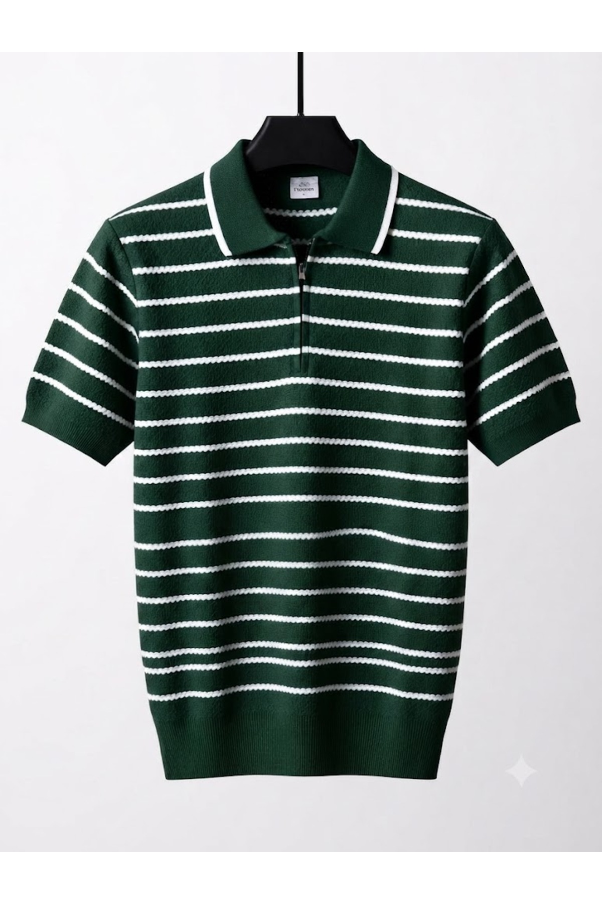 zs zaos fashion Men's Short-Sleeved Summer Knitwear T-Shirt Basic T-Shirt