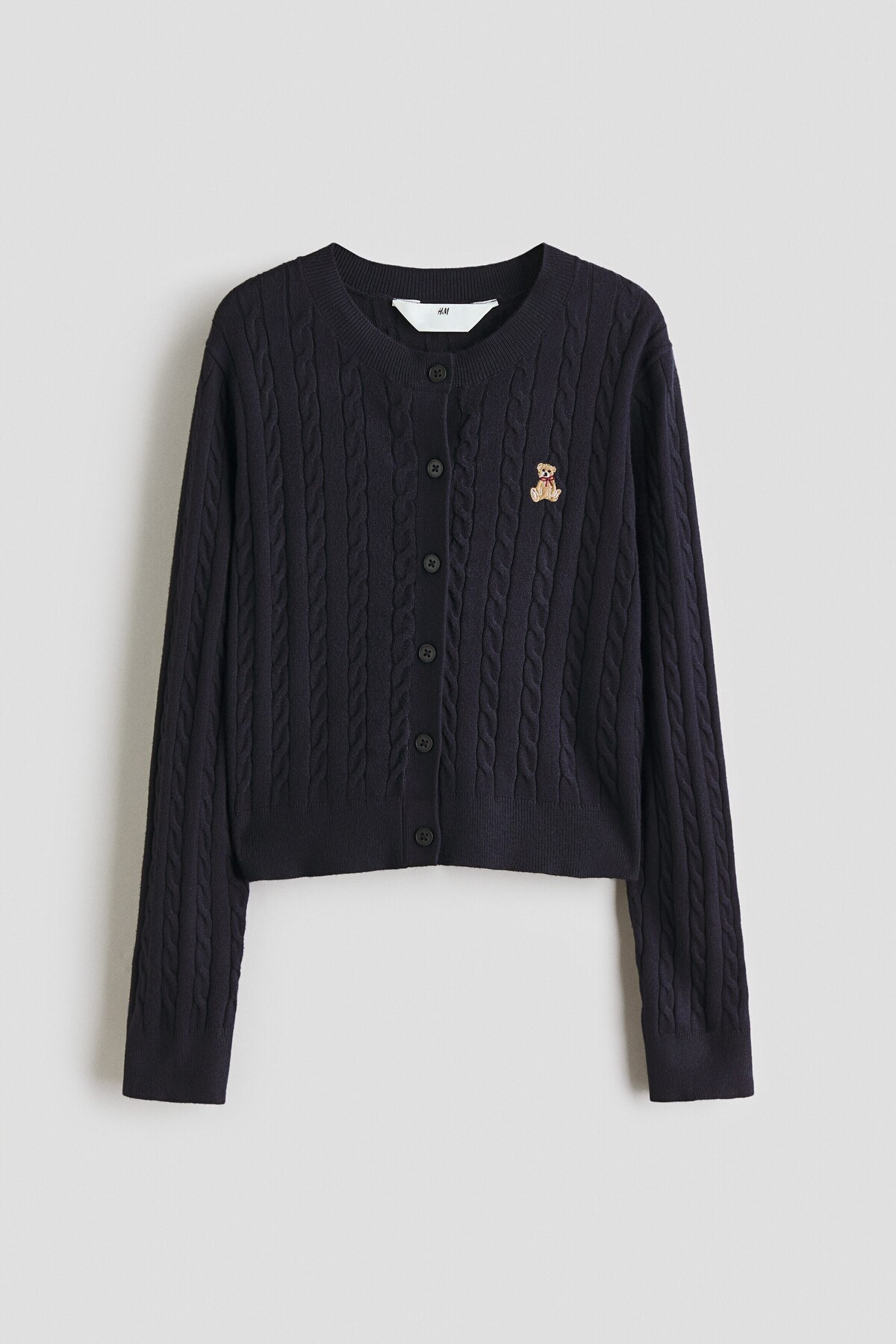 H&M Saç Örgüsü Hırka görsel 3