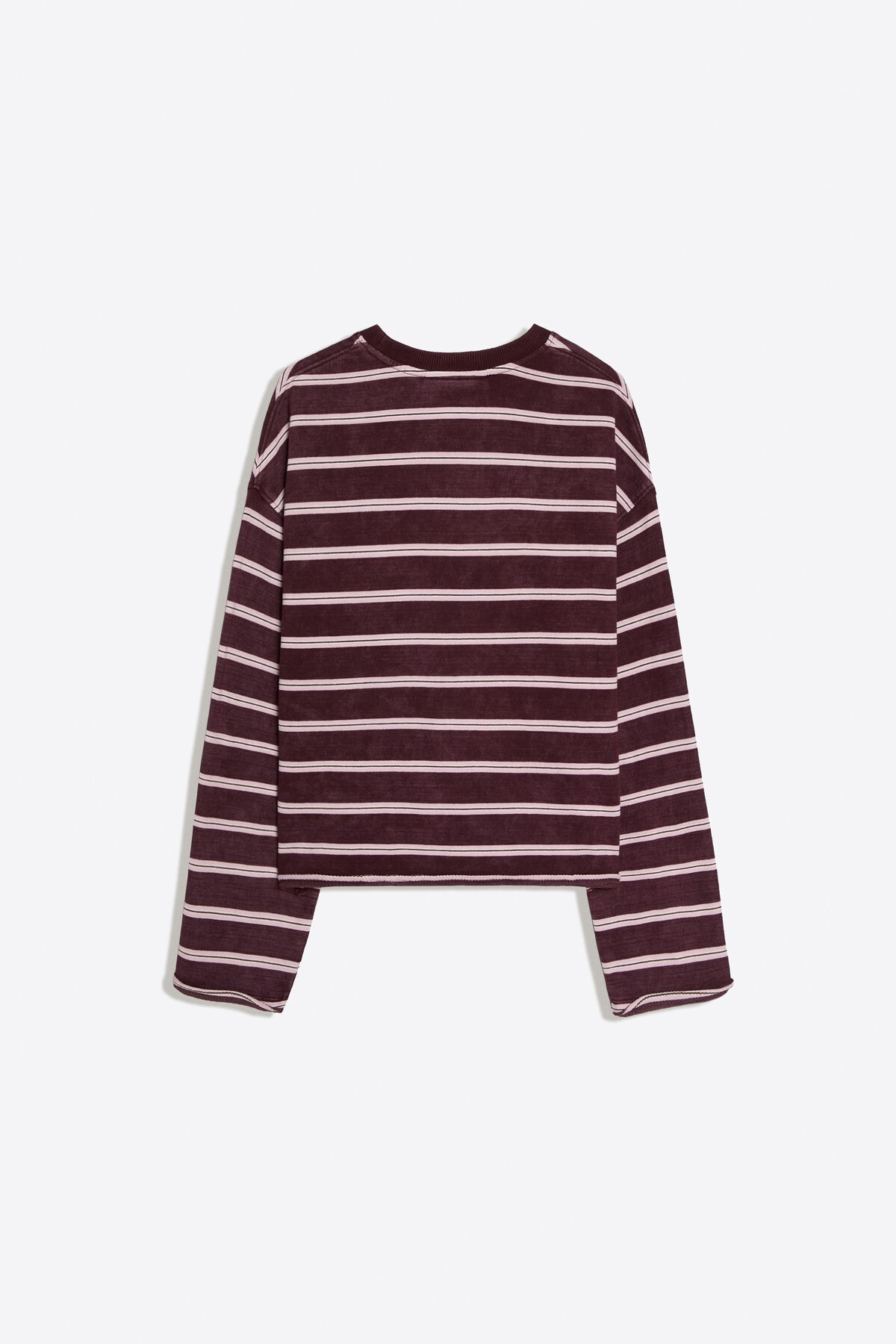 Bershka Çizgili bisiklet yaka sweatshirt görsel 7