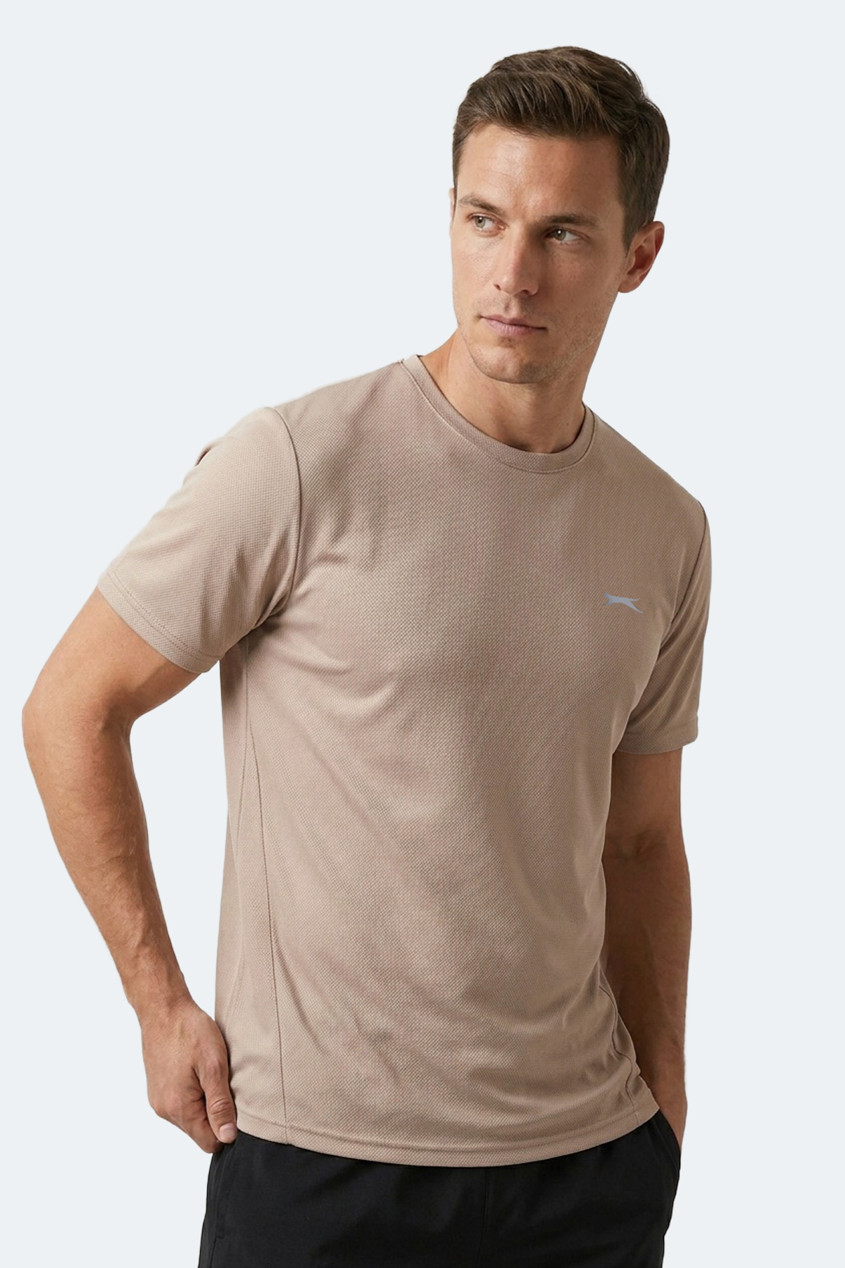Slazenger HAUNTED I Erkek Bej Tişört görsel 4