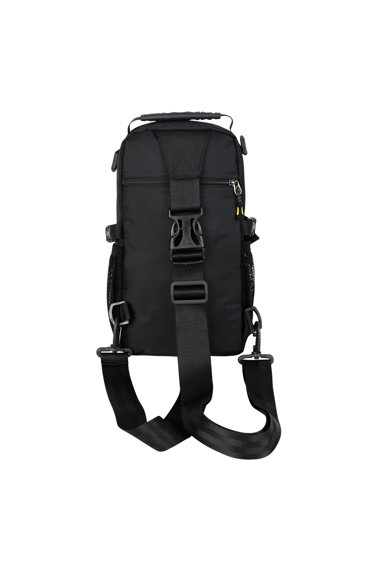 SEVENTEEN 4912 Su Geçirmez Çok Bölmeli Siyah Çapraz Unisex Göğüs ve Mini Sırt Çantası (Body Bag) görsel 6