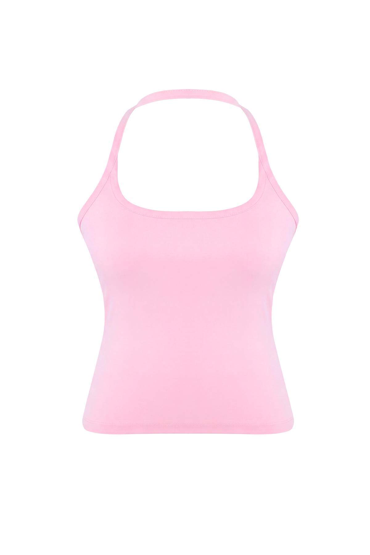 Trendyolmilla Curve Pembe Askılı Esnek Örme Büyük Beden Atlet TBBSS26CV00024