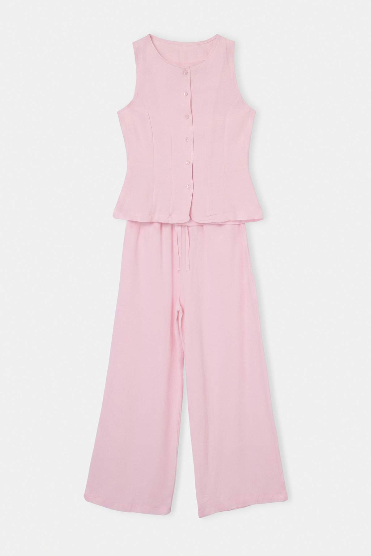 Drop by Trendyolmilla Keten Yelekli Pantolon Takım