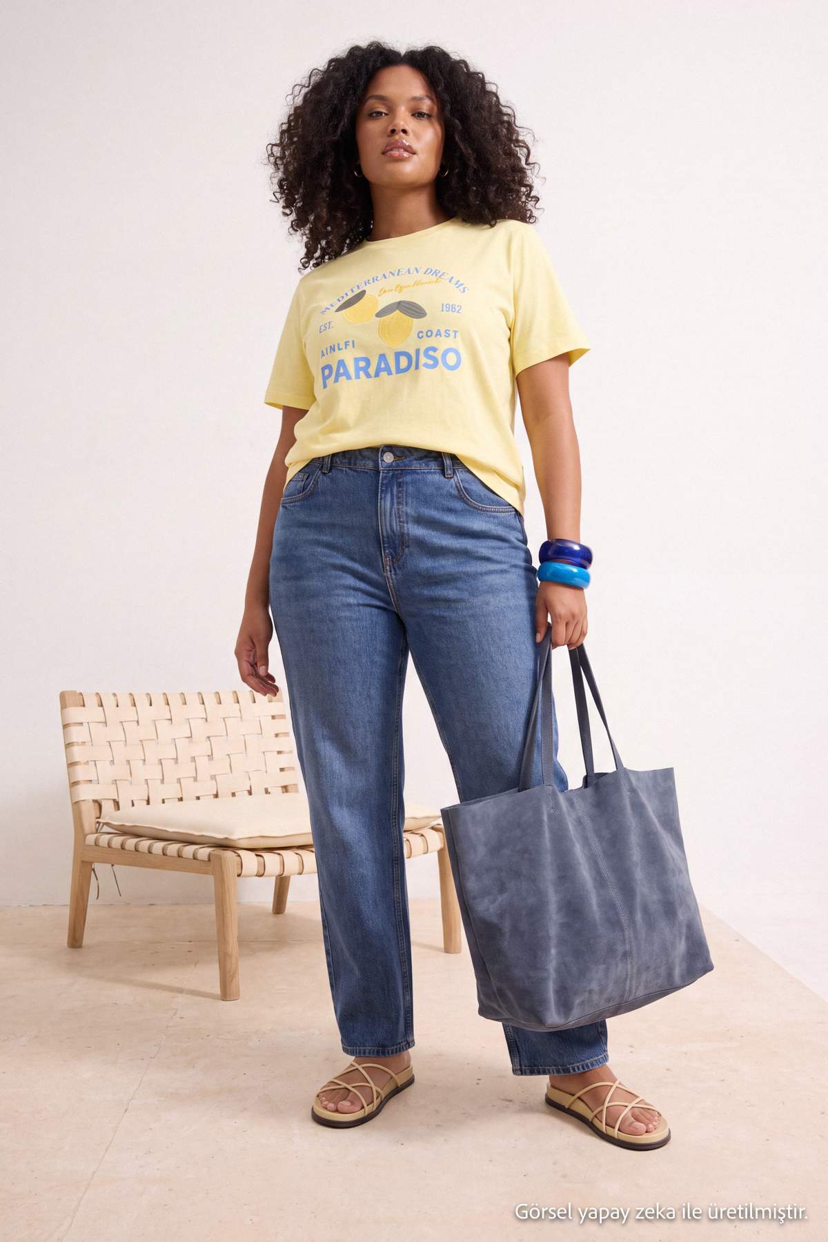 Trendyol Curve Blaue High-Waist-Jeans mit Komfort und mittlerer Flexibilität,...
