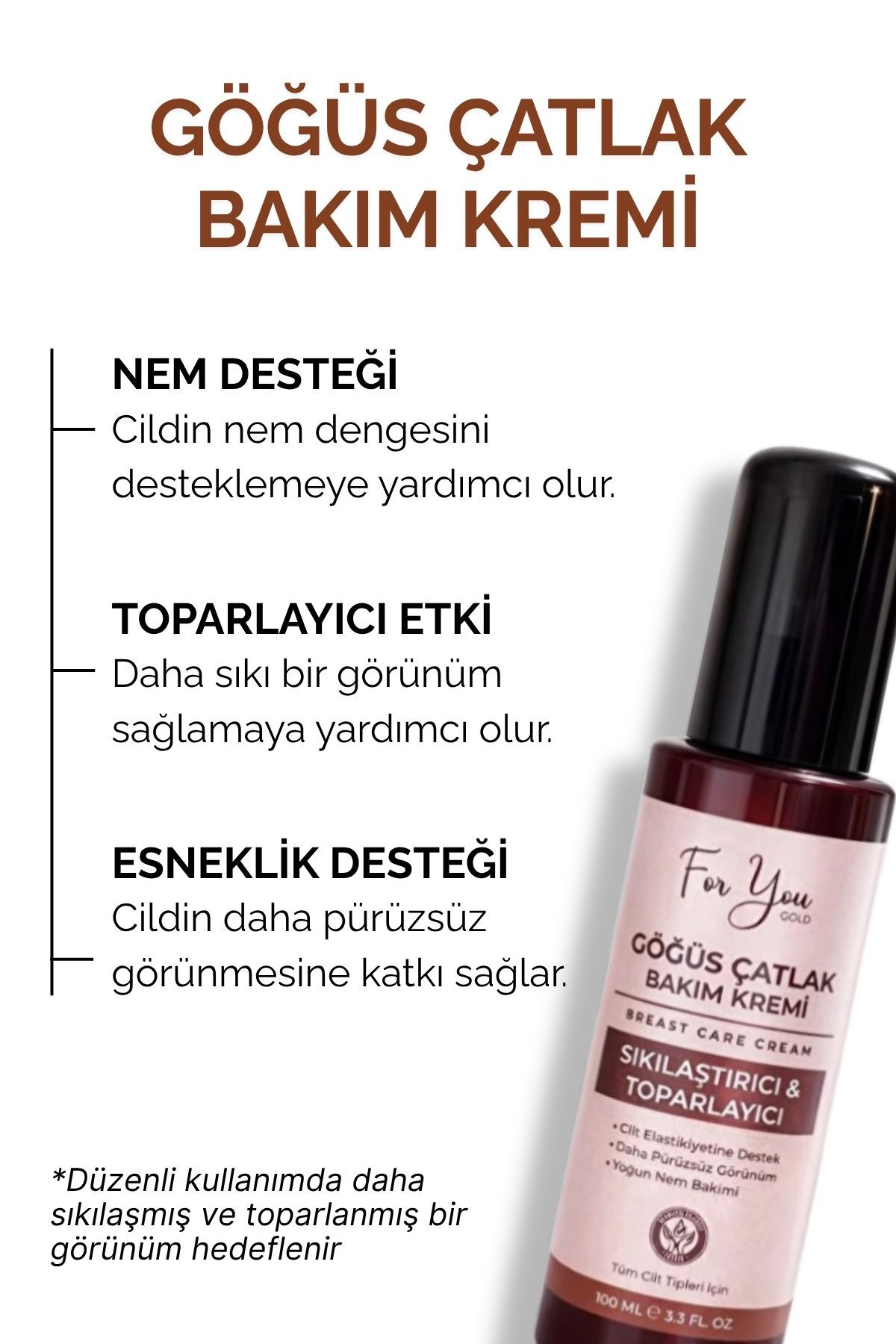 Göğüs Çatlak & Sıkılaştırıcı Bakım Kremi, Toparlayıcı Etkili Çatlak Kremi 100 ml — sıkılascatlak — تصویر 3 از 8