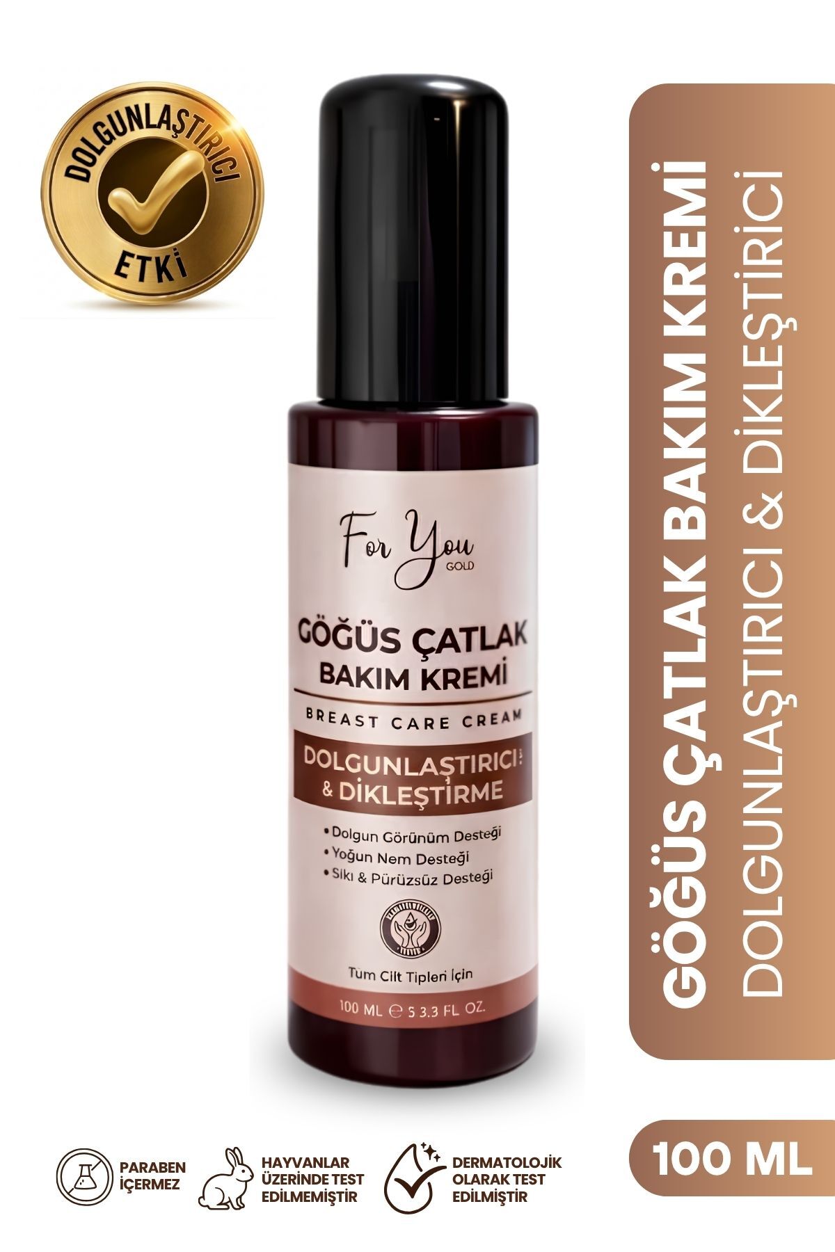 Göğüs Dolgunlaştırıcı Çatlak Bakım Kremi l Dikleştirici & Dolgun Görünüm Destekleyici 100 ml — dolguncat — تصویر 2 از 8
