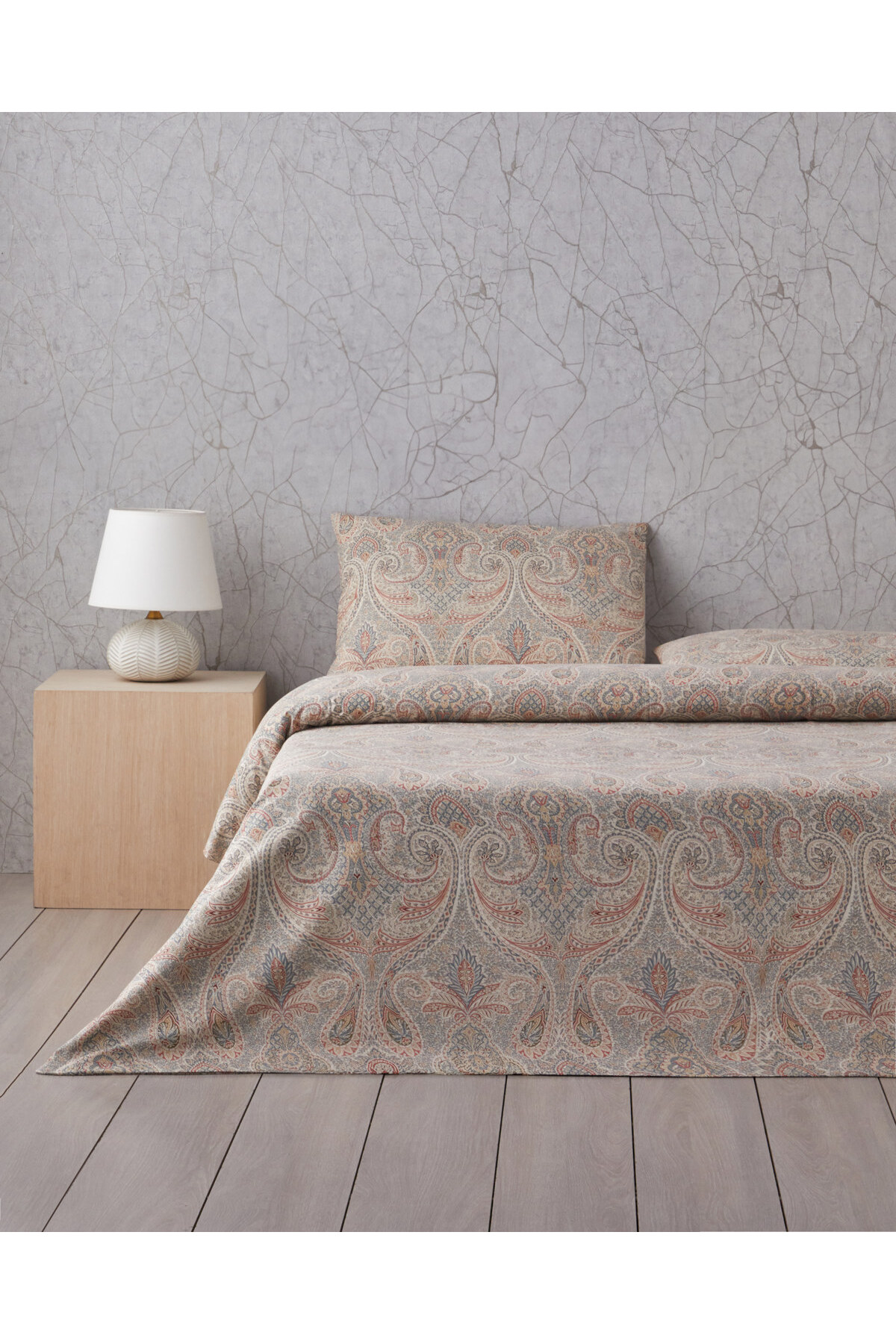 Boho Chic Pamuk Çift Kişilik Nevresim Takımı 200x220 cm Bej
