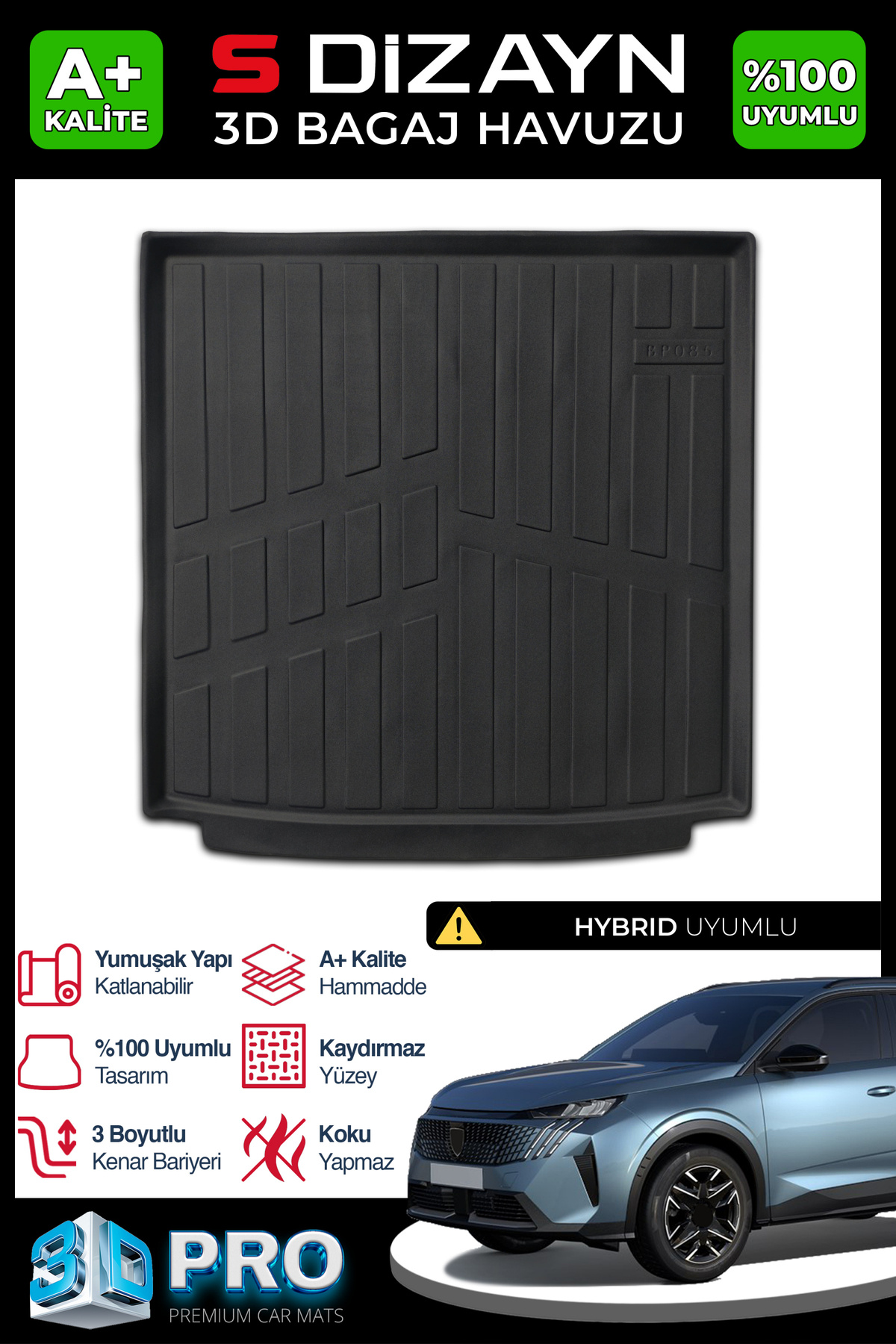 HARUページ‼️ S Dizayn S-Dizayn Peugeot 5008 3D Pro Bagaj Havuzu 2024 Üzeri A+
